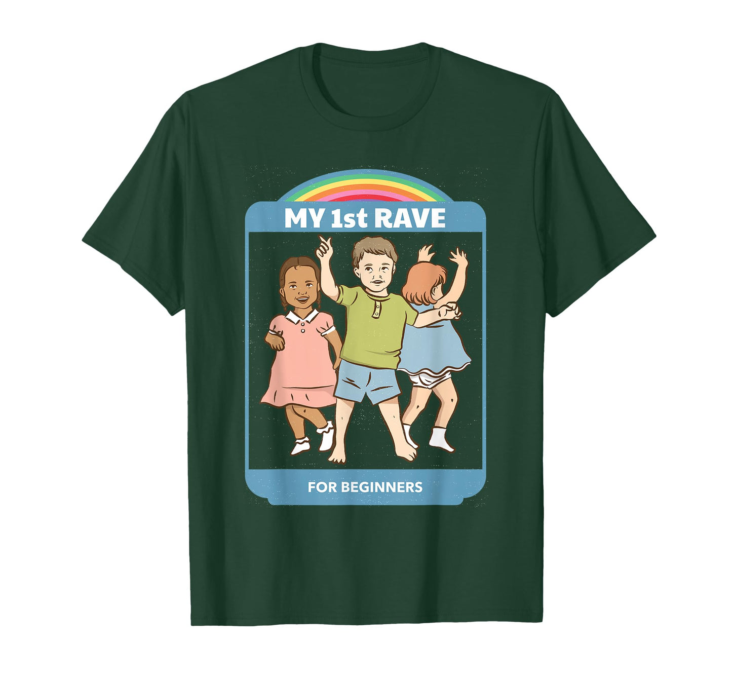My First Rave Funny Dark Humor Shirt Retro 70s Adult Humor T-Shirt