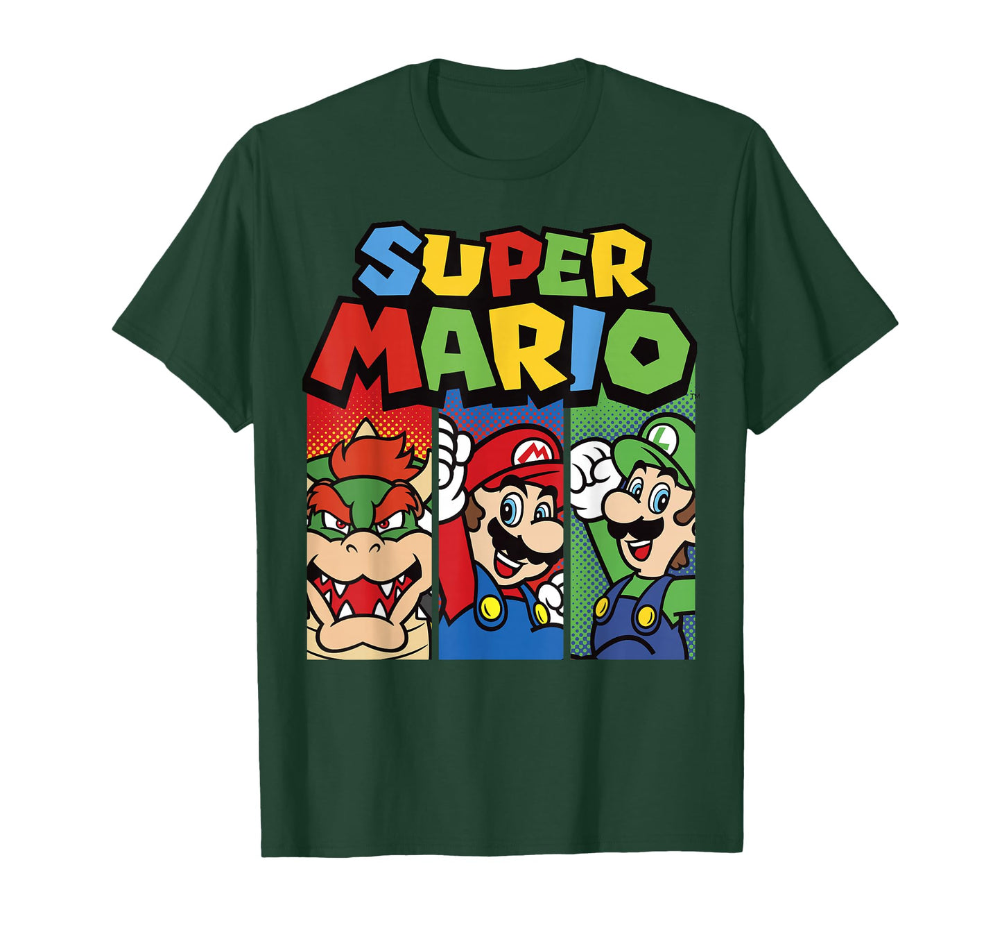 Super Mario Bros Vintage Old School Nintendo Hero Panels T-Shirt
