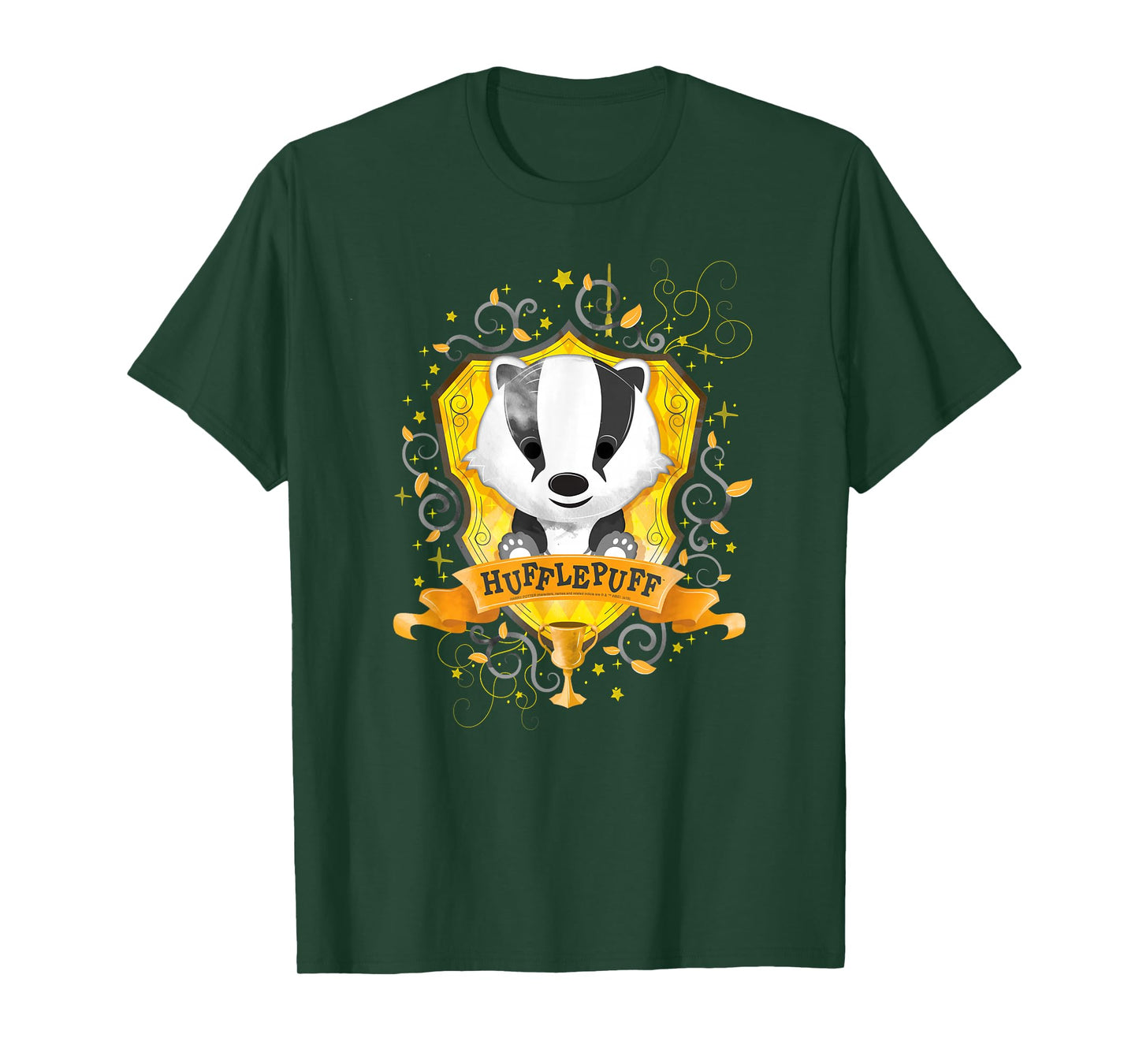 Harry Potter Watercolor Hufflepuff Crest T-Shirt