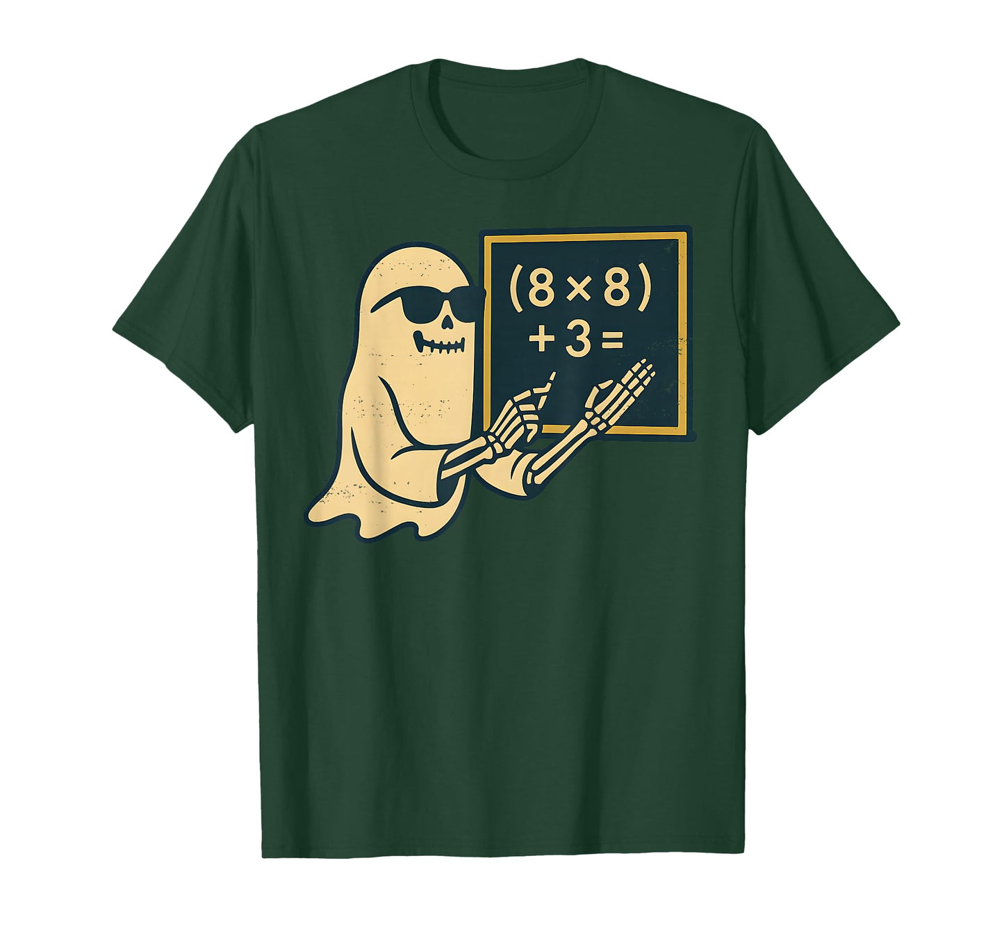 67 Teacher Halloween Skeleton Ghost Six Seven Meme Math T-Shirt