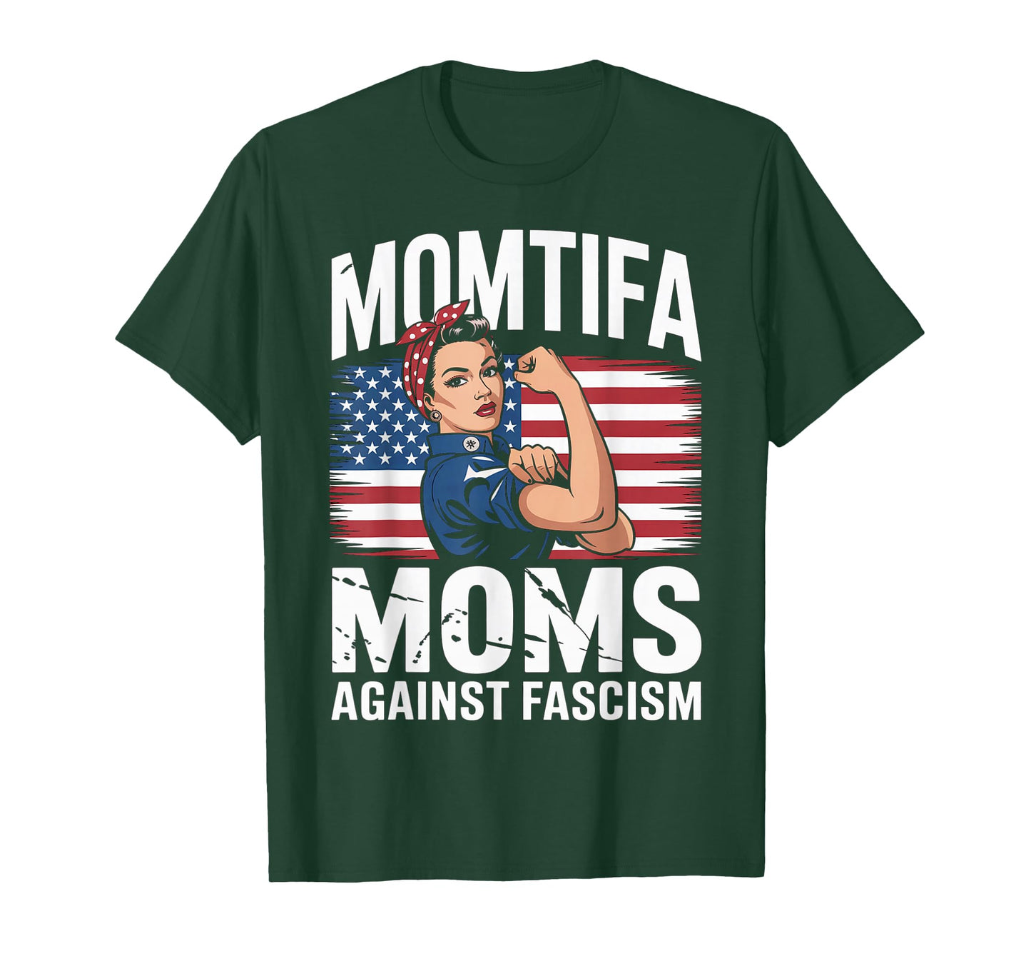 Momtifa Mom Against Fascism Flag Resist No Kings Mum Mama T-Shirt