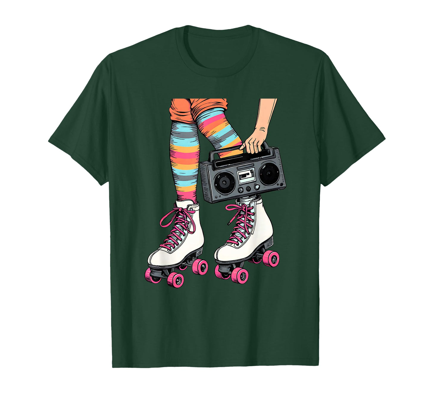 Retro Rollerskates Boombox 80's 90's Girls Vibes Fun Memory T-Shirt
