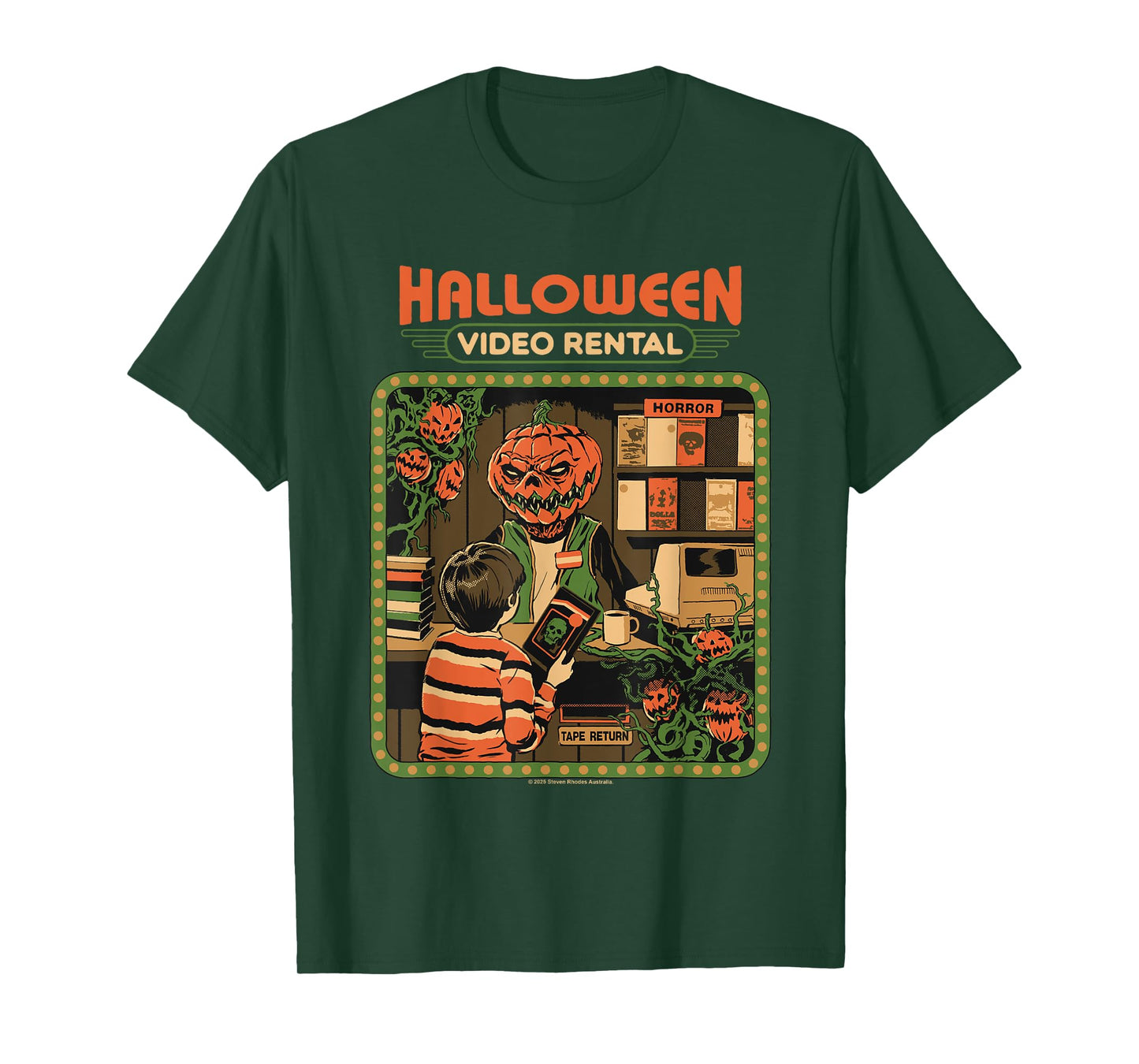 Video Rental Halloween Sarcastic Vintage Funny Adult Humor T-Shirt