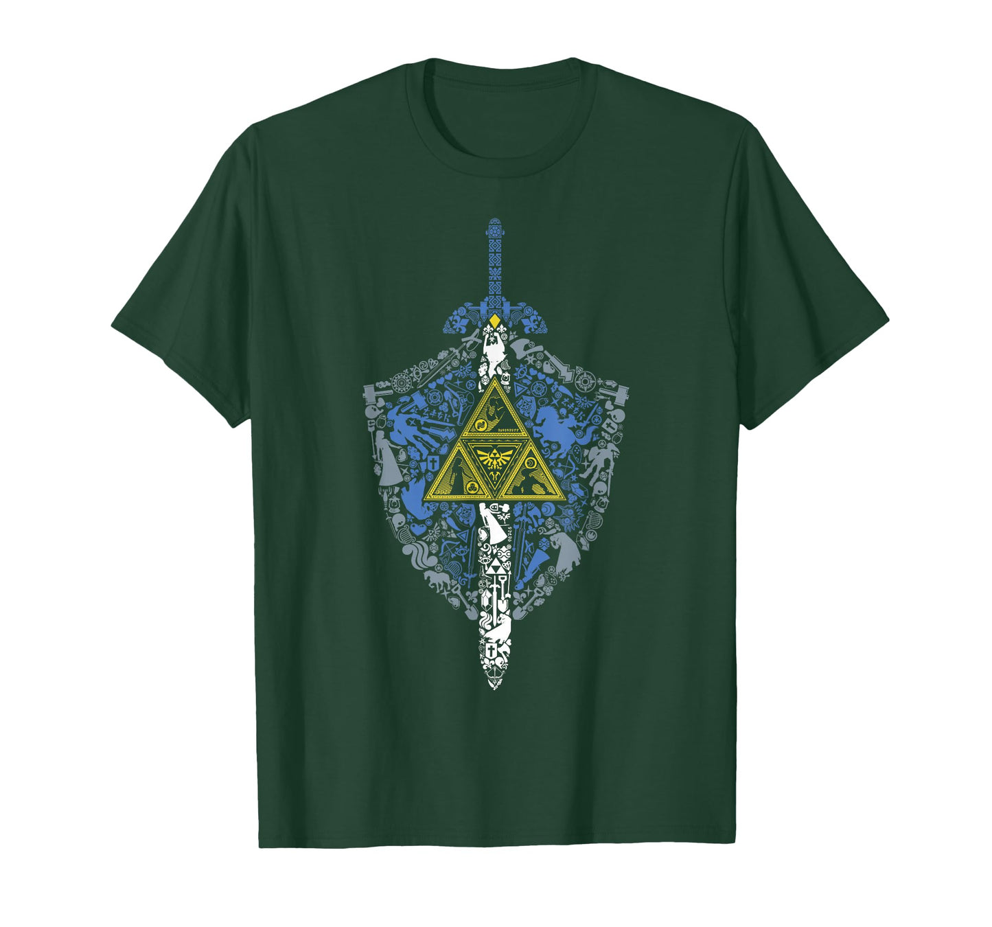 Nintendo Zelda Hylian Shield Element Icons Graphic T-Shirt T-Shirt