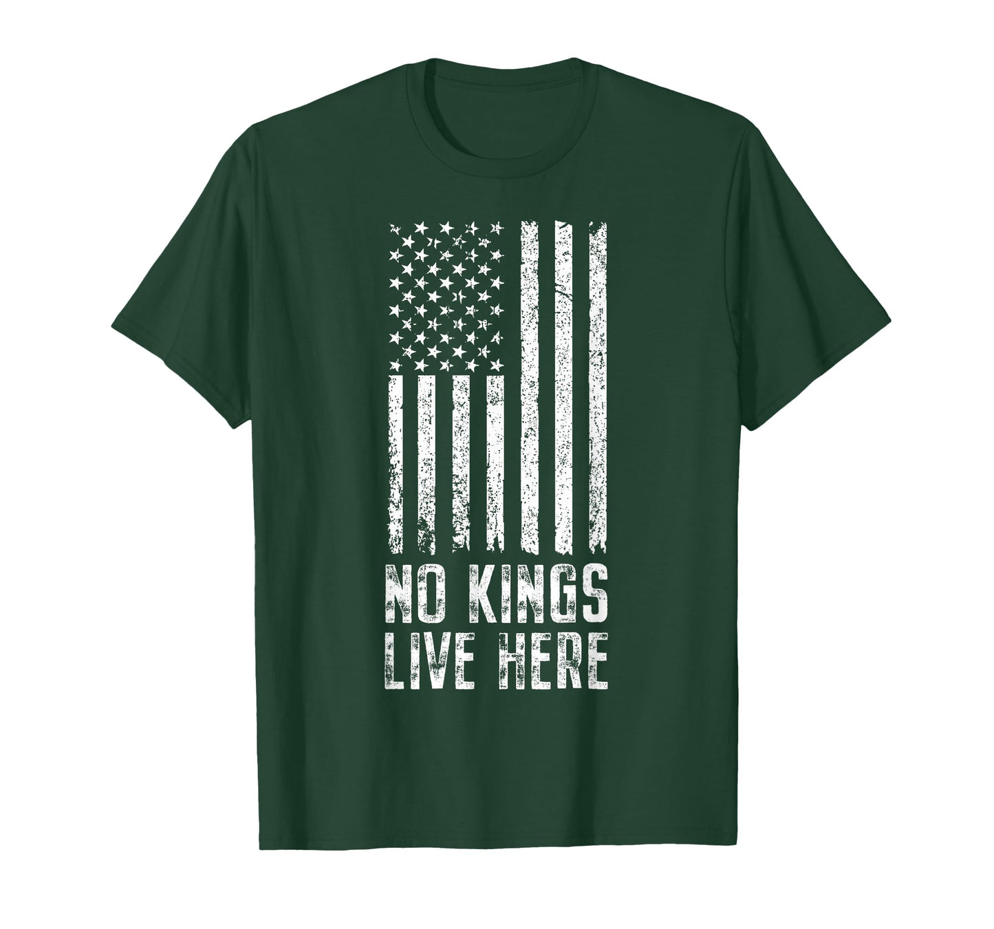 No Kings Live Here USA Flag T-Shirt