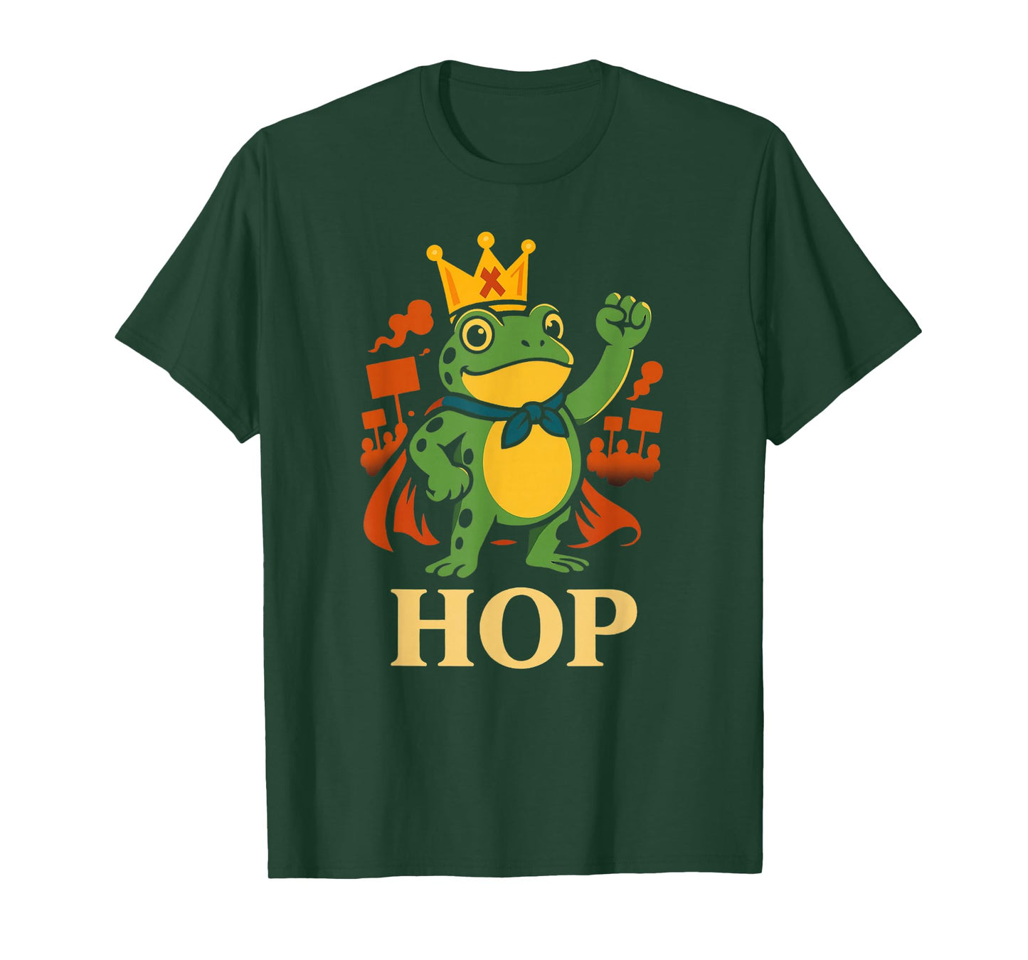 Funny Portland Frog Hop Protest Resist No Kings Toad T-Shirt