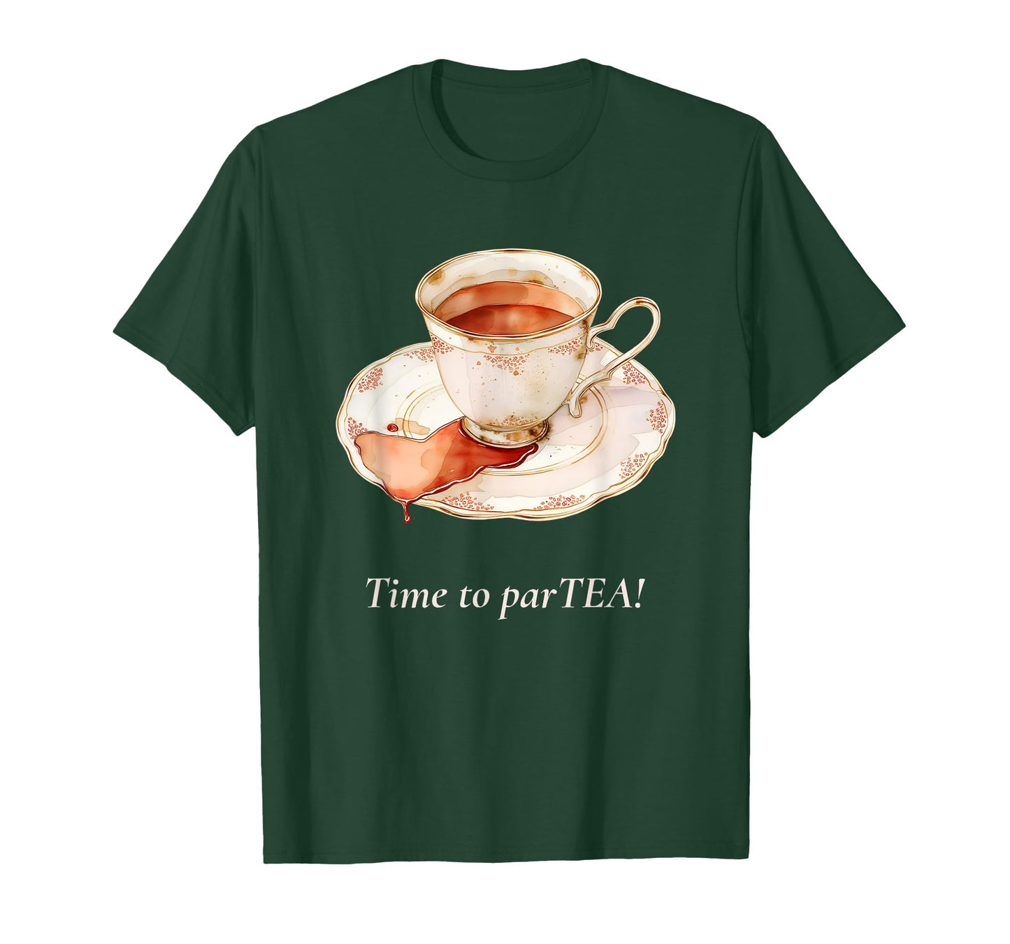 Time to Par-Tea (Tea Statement & Teacup Graphic) T-Shirt