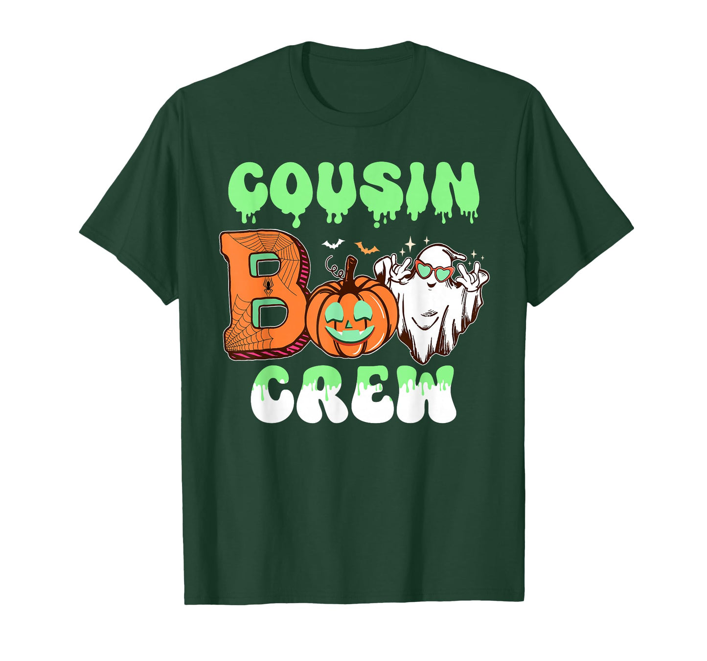 Cousin Boo Crew Halloween Ghost Pumpkin T-Shirt