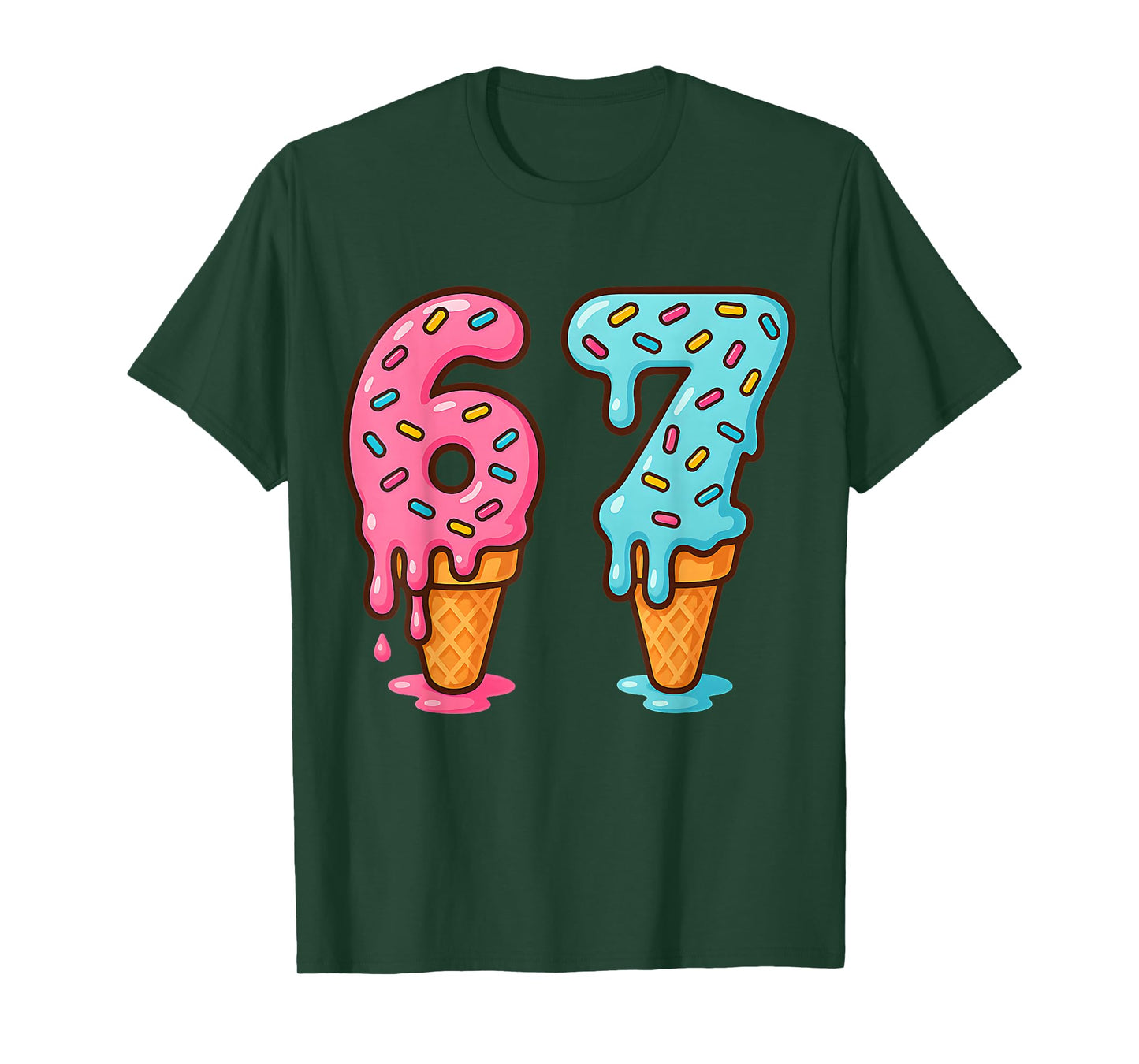 Baseball Drip Ice Cream 67 Baseball Lifestyle 101 T-Shirt