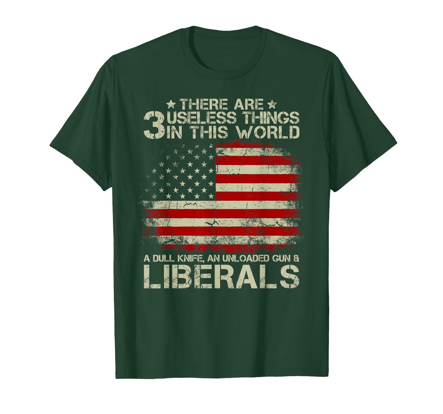 Vintage USA Flag There Are 3 Useless Things In This World Women Men T-Shirt