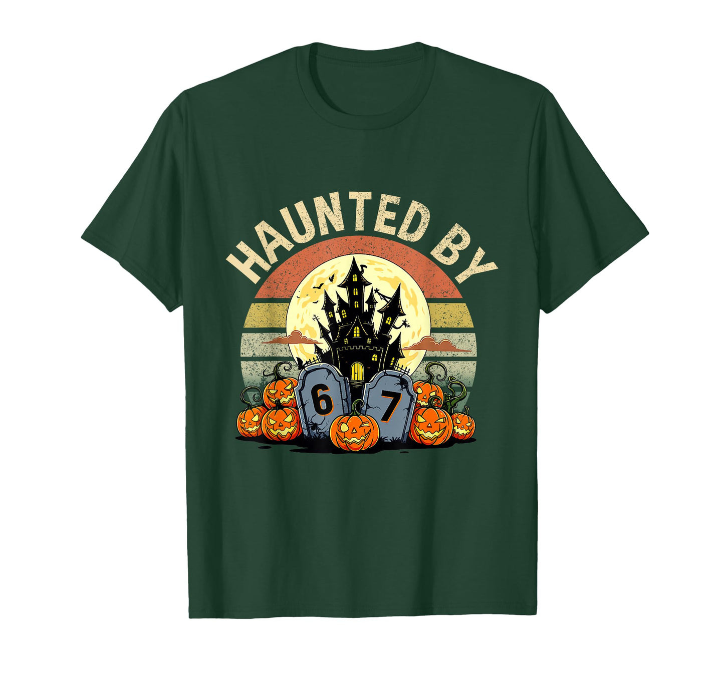 Six Seven Gen Alpha Z Halloween 6767 Funny Haunted by 67 T-Shirt