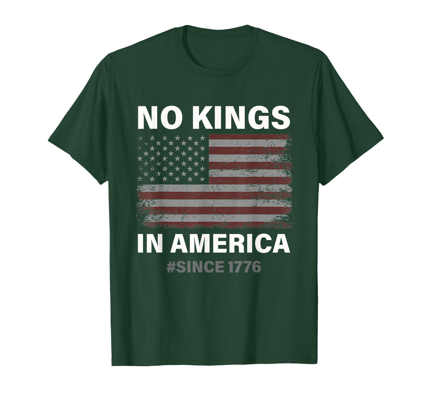 No Kings in America Since 1776 Vintage USA Flag No Kings T-Shirt