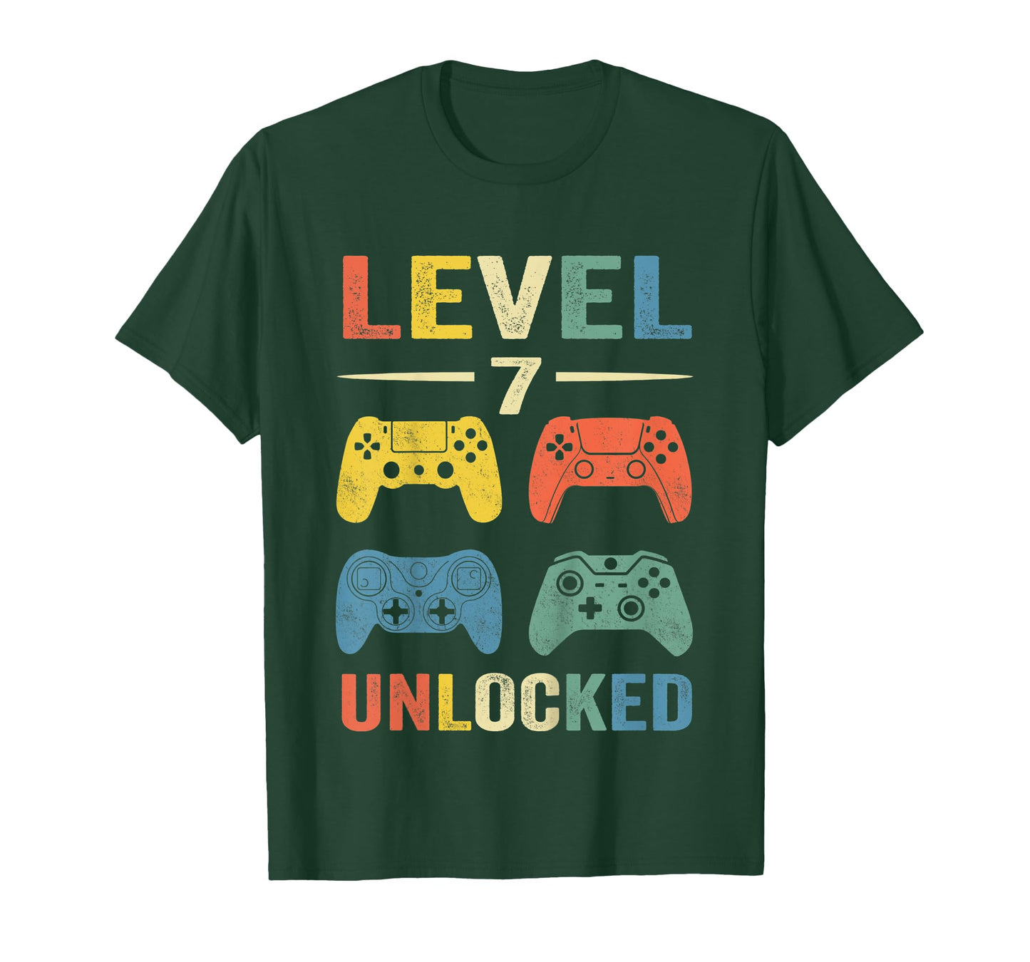 Kids Level 7 Unlocked Video Game 7th Birthday Gift T-Shirt T-Shirt