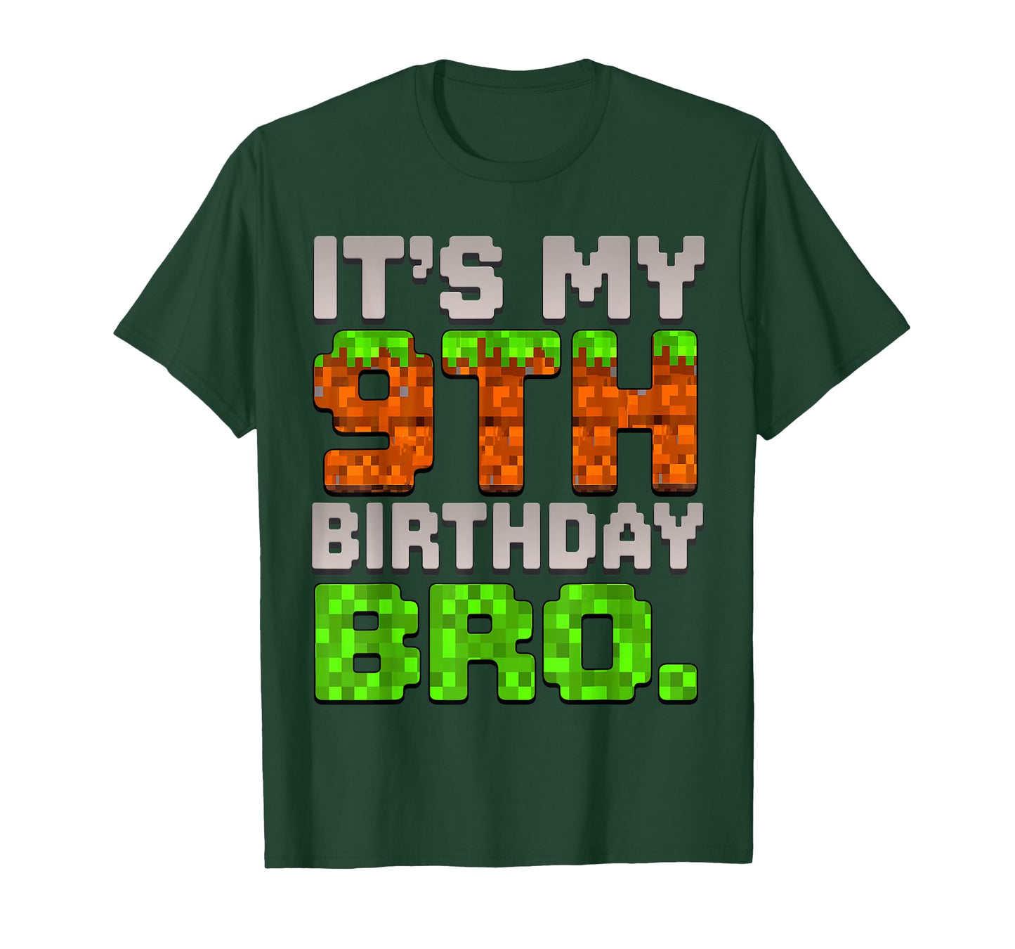 Kids Boy It's My 9th Birthday Bro Video Game Pixel T-Shirt