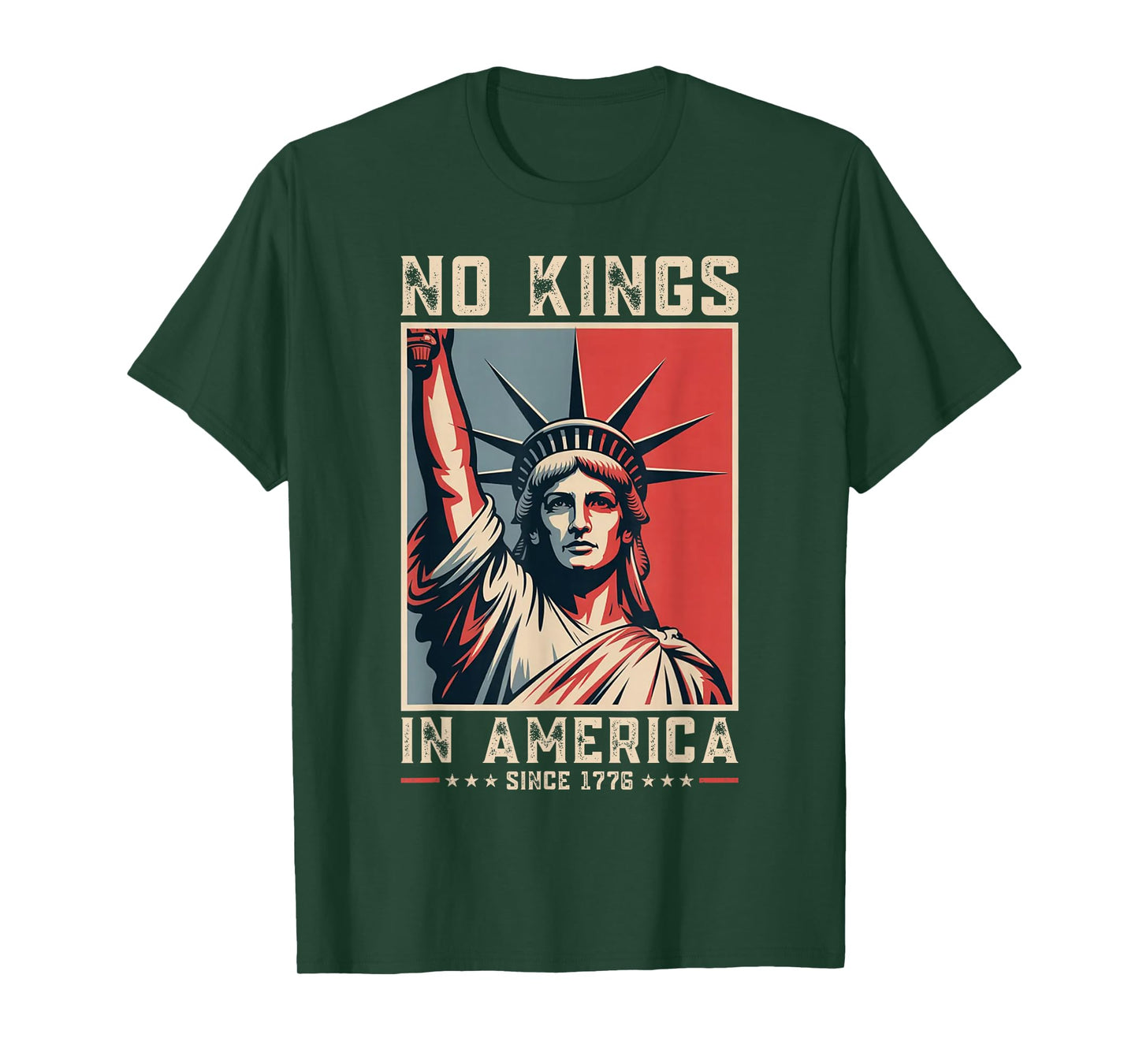 No Kings In America Since 1776 Political Protest Men Women T-Shirt