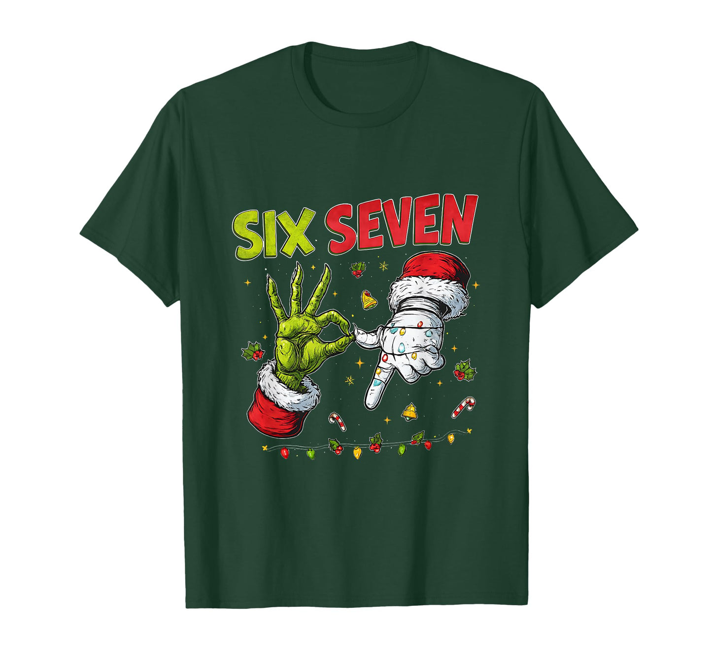 Funny Mean Guy Christmas Viral 6 7 Trending Six Seven Meme T-Shirt