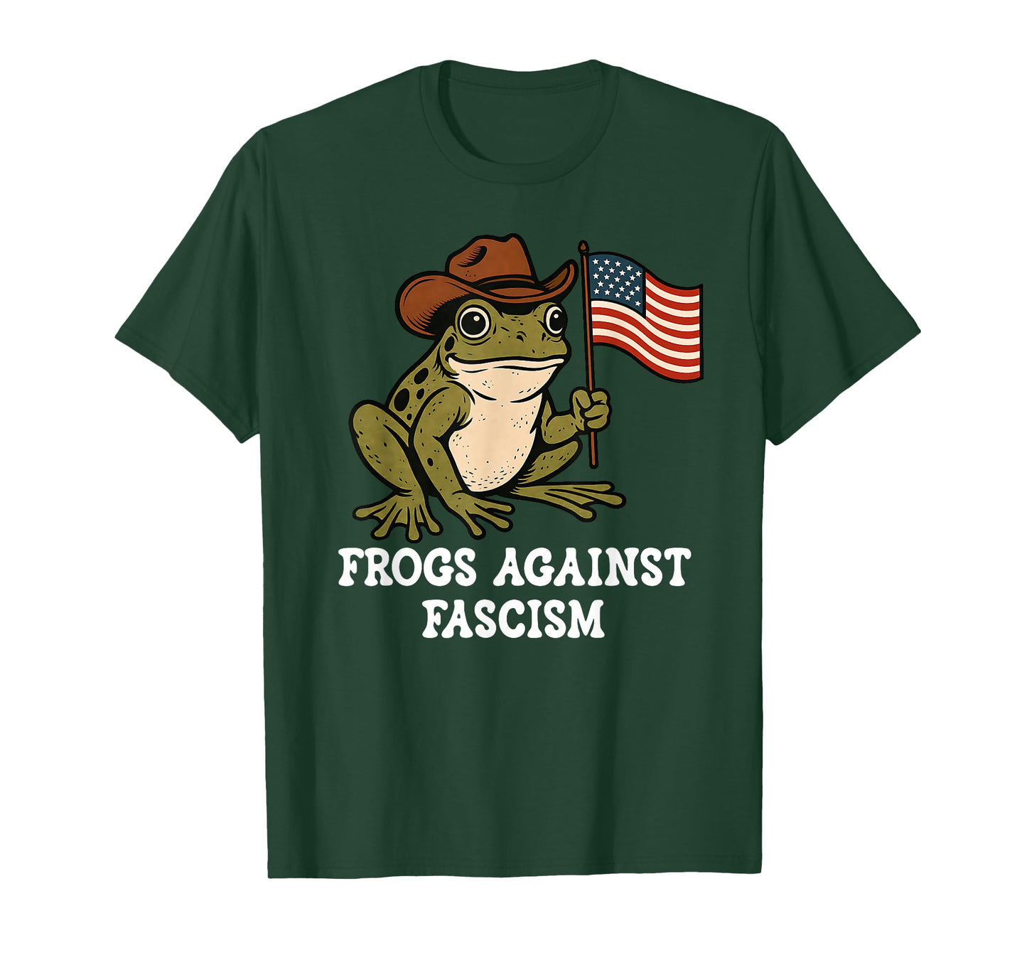Frogs Against Fascism Anti-Fascism Off to Fight Fascism Frog T-Shirt