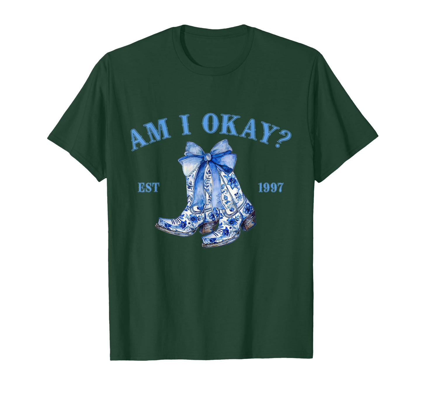 Vintage Am I Okay Cowgirl Boots Country Girls T-Shirt