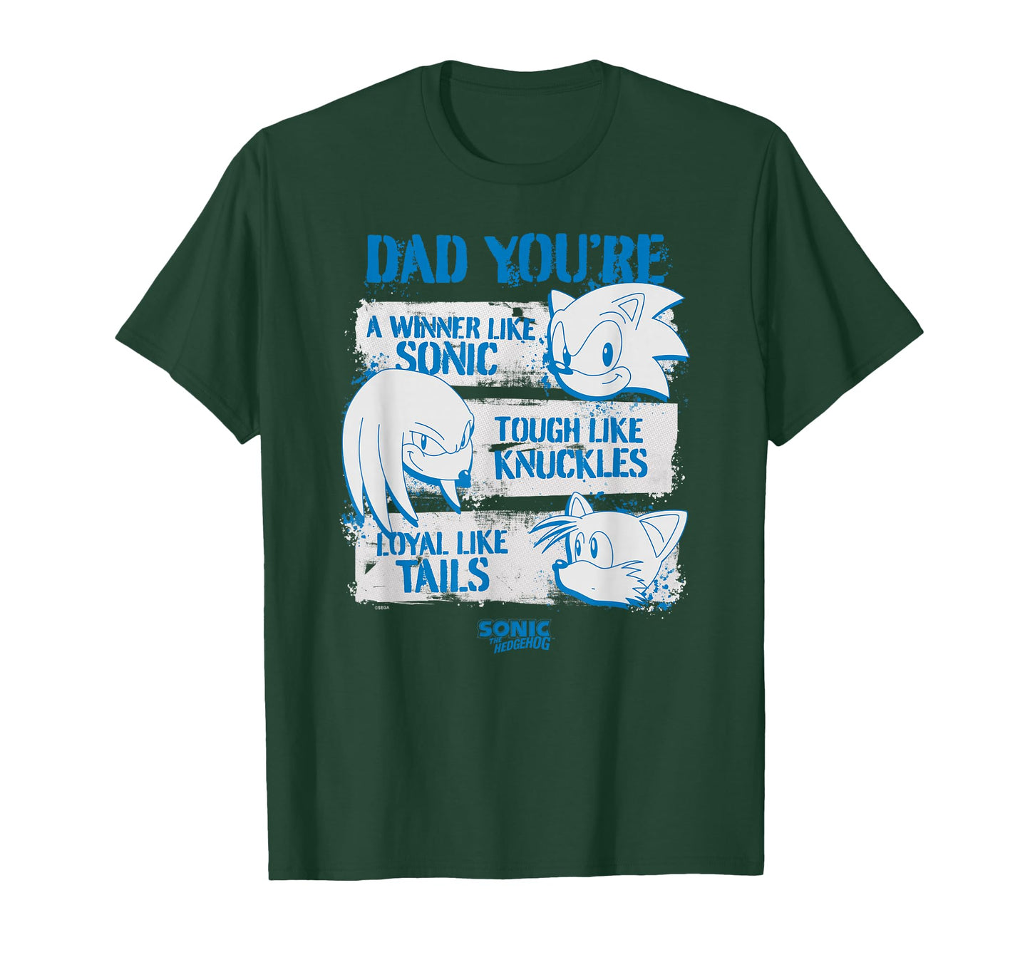 Sonic The Hedgehog Father's Day Dad Qualities Distressed T-Shirt