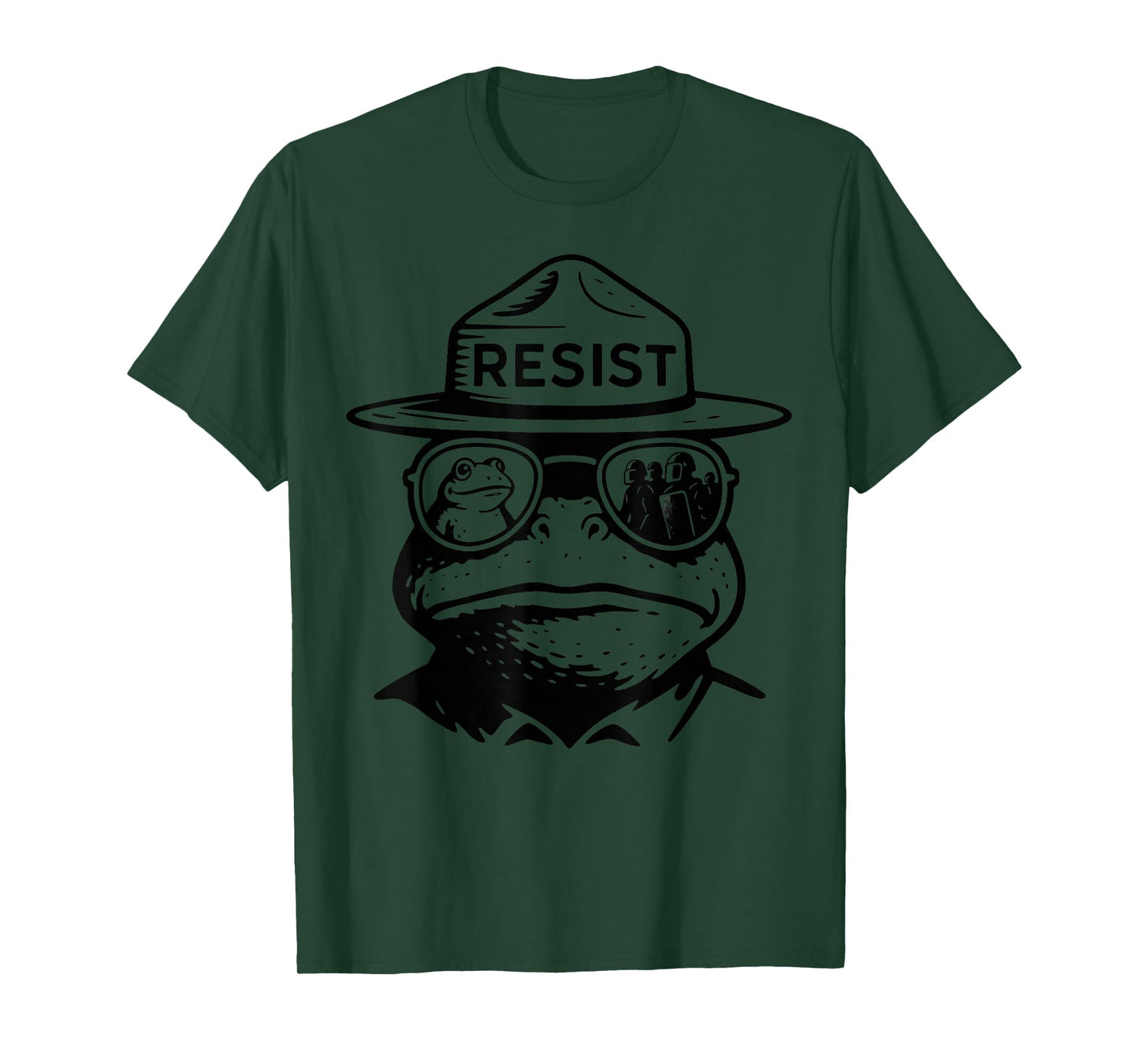 Portland Frog Funny City Art - Portland Frog Protest T-Shirt