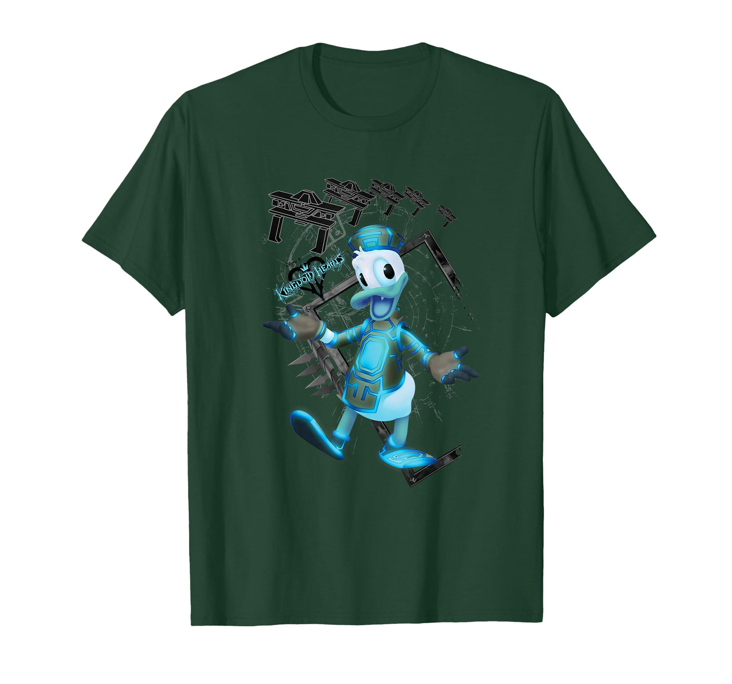 Disney Kingdom Hearts Danald Duck Tron Crossover Portrait T-Shirt