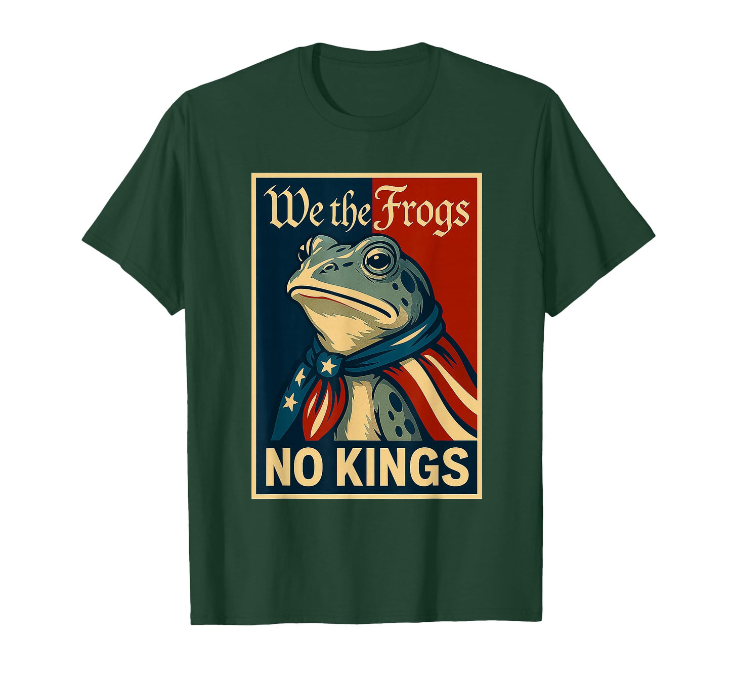 Retro We The Frogs No Kings Portland Frog Protest Men Women T-Shirt