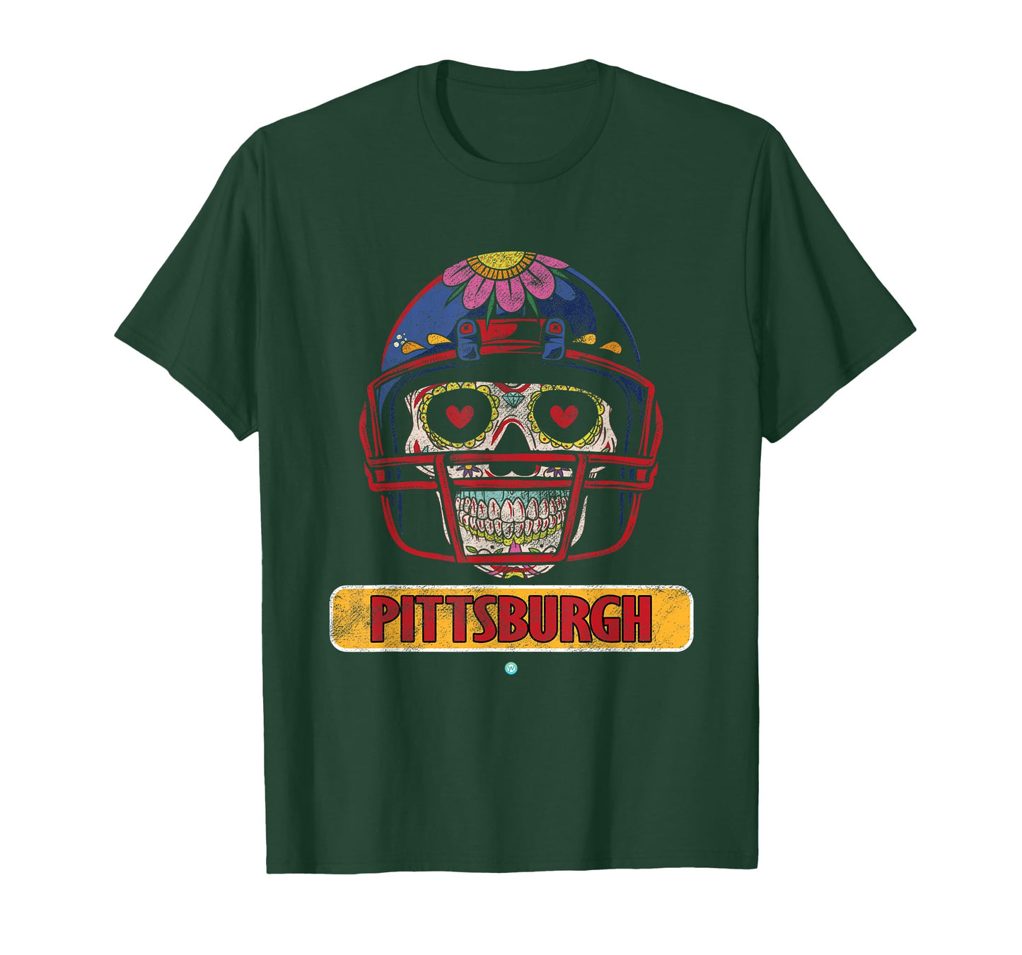 Pittsburgh Football Helmet Sugar Skull Gift T-Shirt