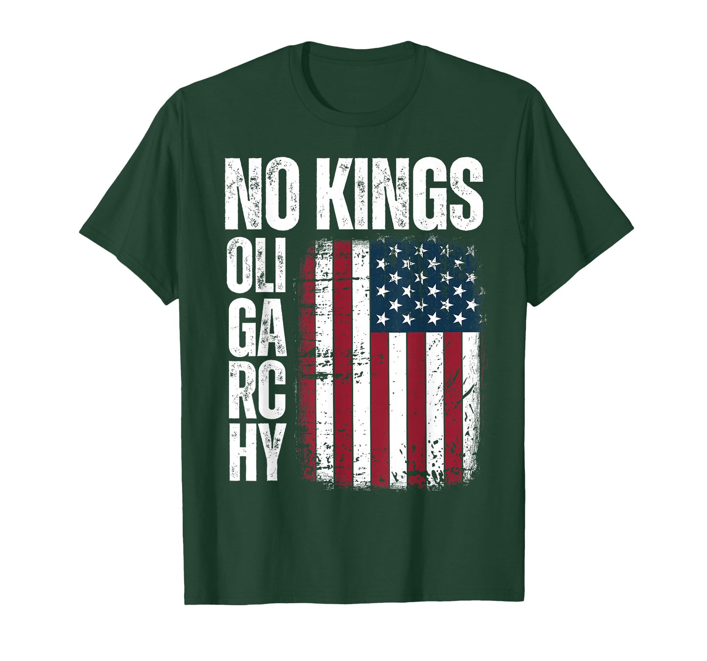 American Flag No Oligarchy No Kings T-Shirt