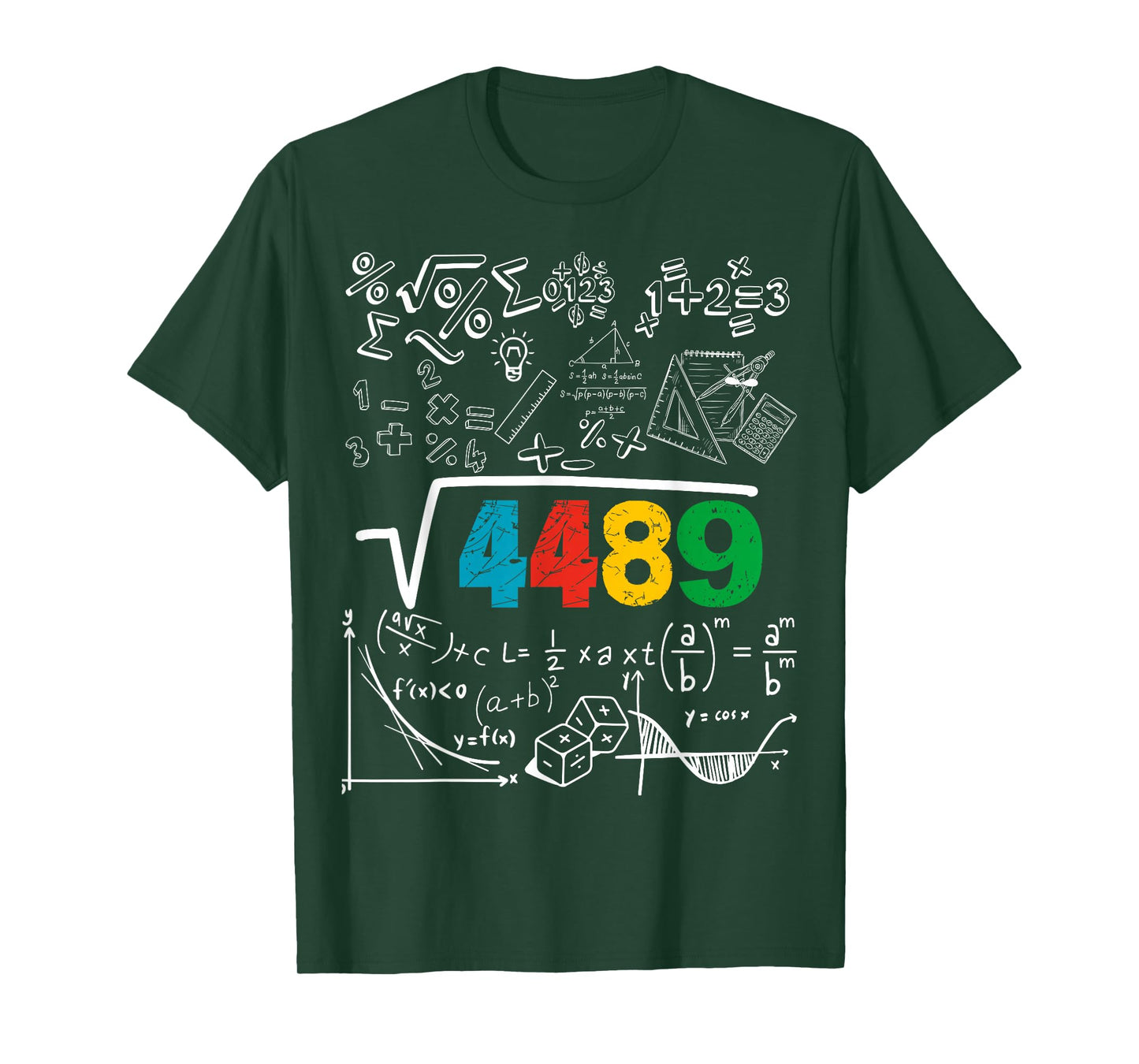 67 Meme Square Root 4489 Slang Six Seven Math Teacher T-Shirt