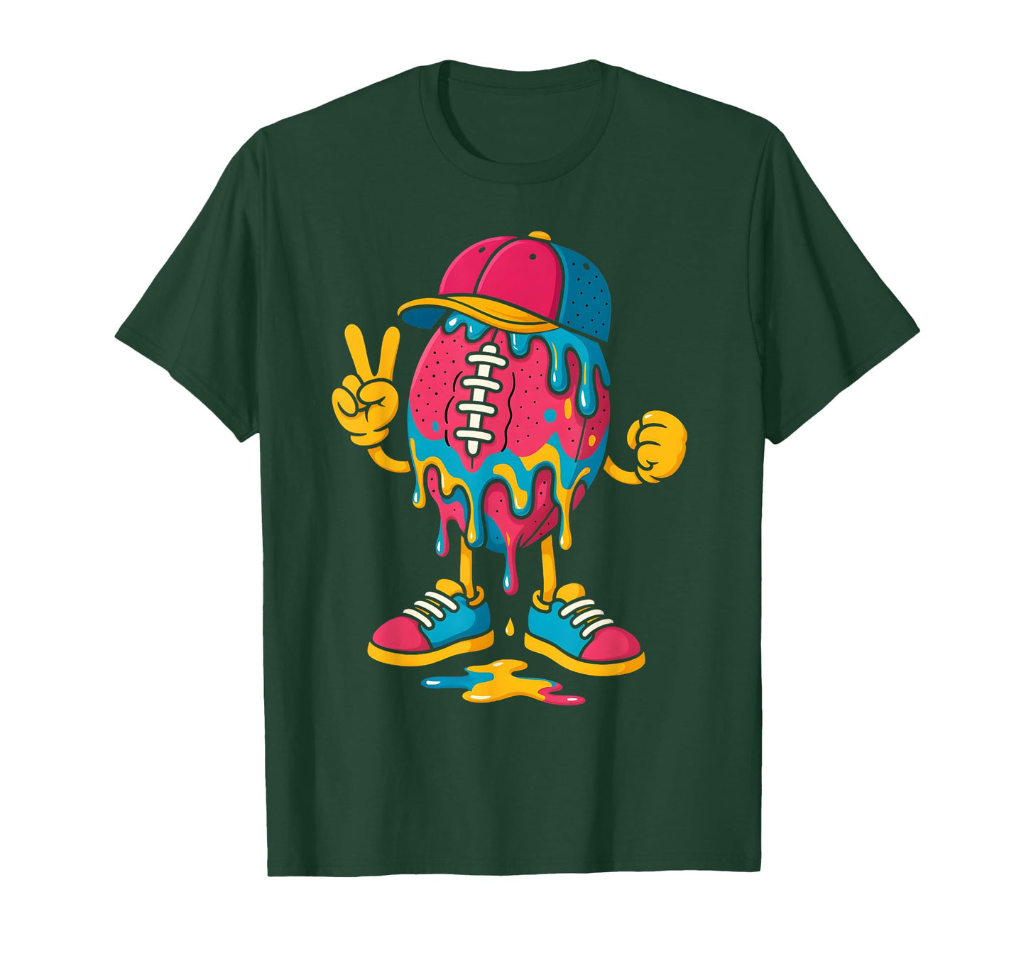 Football Drip Boys Football Ice Cream Youth Game Day T-Shirt