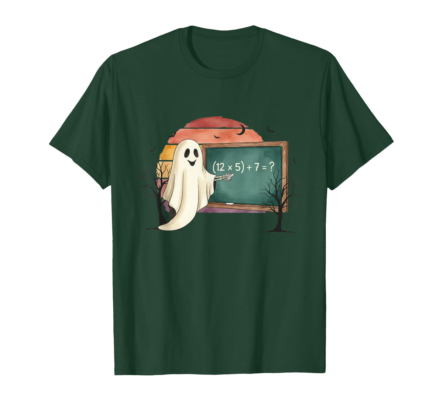 67 Teacher Halloween Ghost Six Seven Meme Brainrot Math Joke T-Shirt