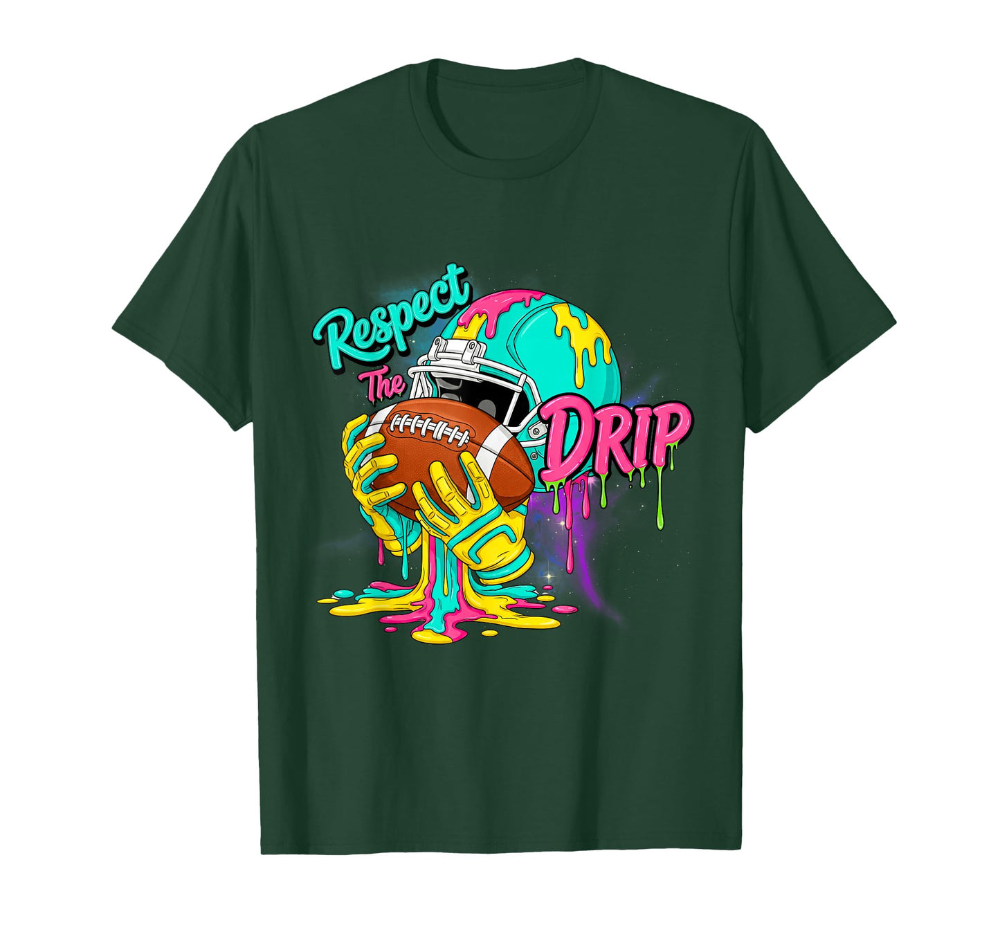 Football Drip Boys Football Ice Cream Respect Drip T-Shirt