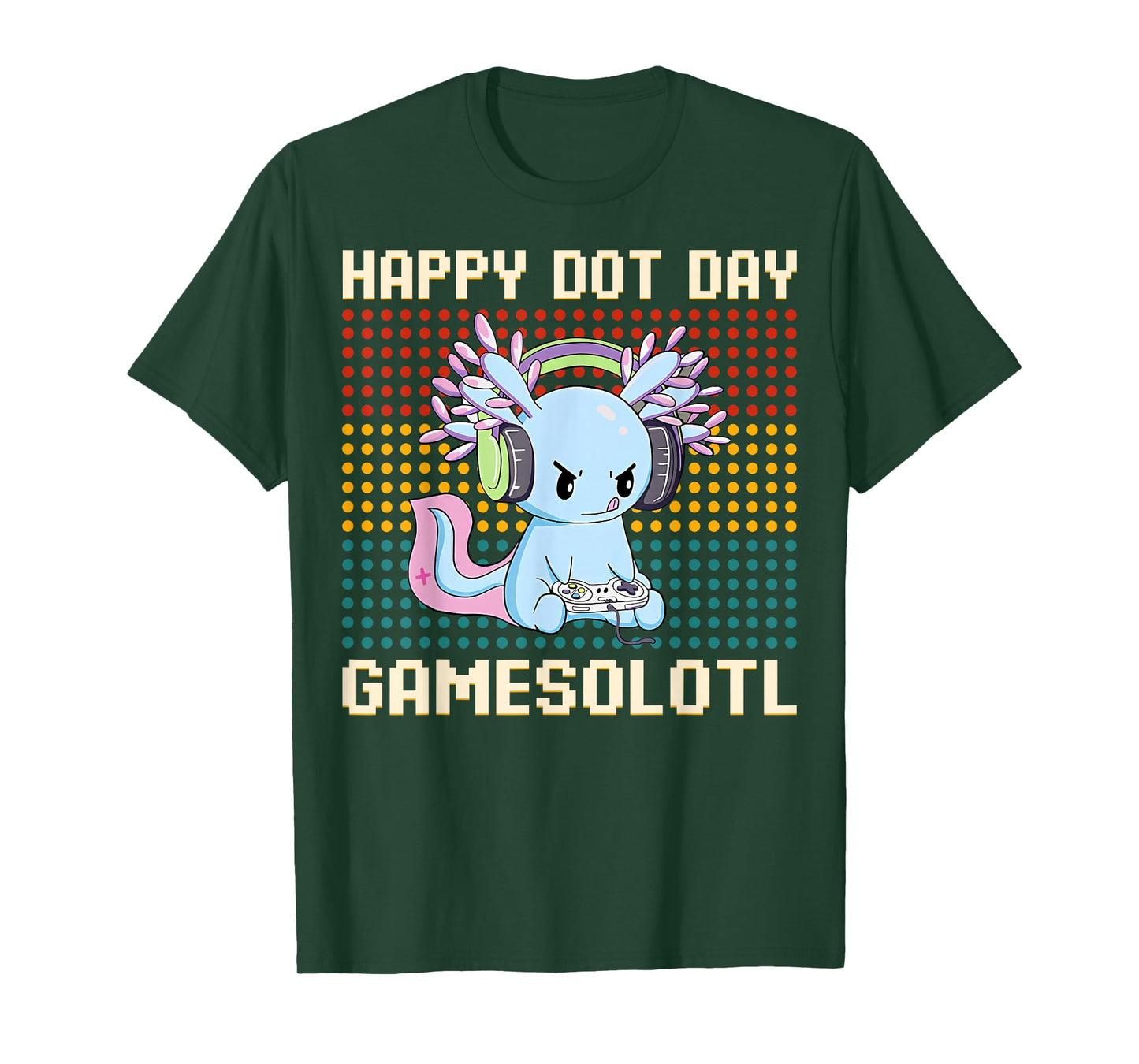 Happy Dot Day Axolotl Gamer Gamesolotl Kids Boys Girls Youth T-Shirt