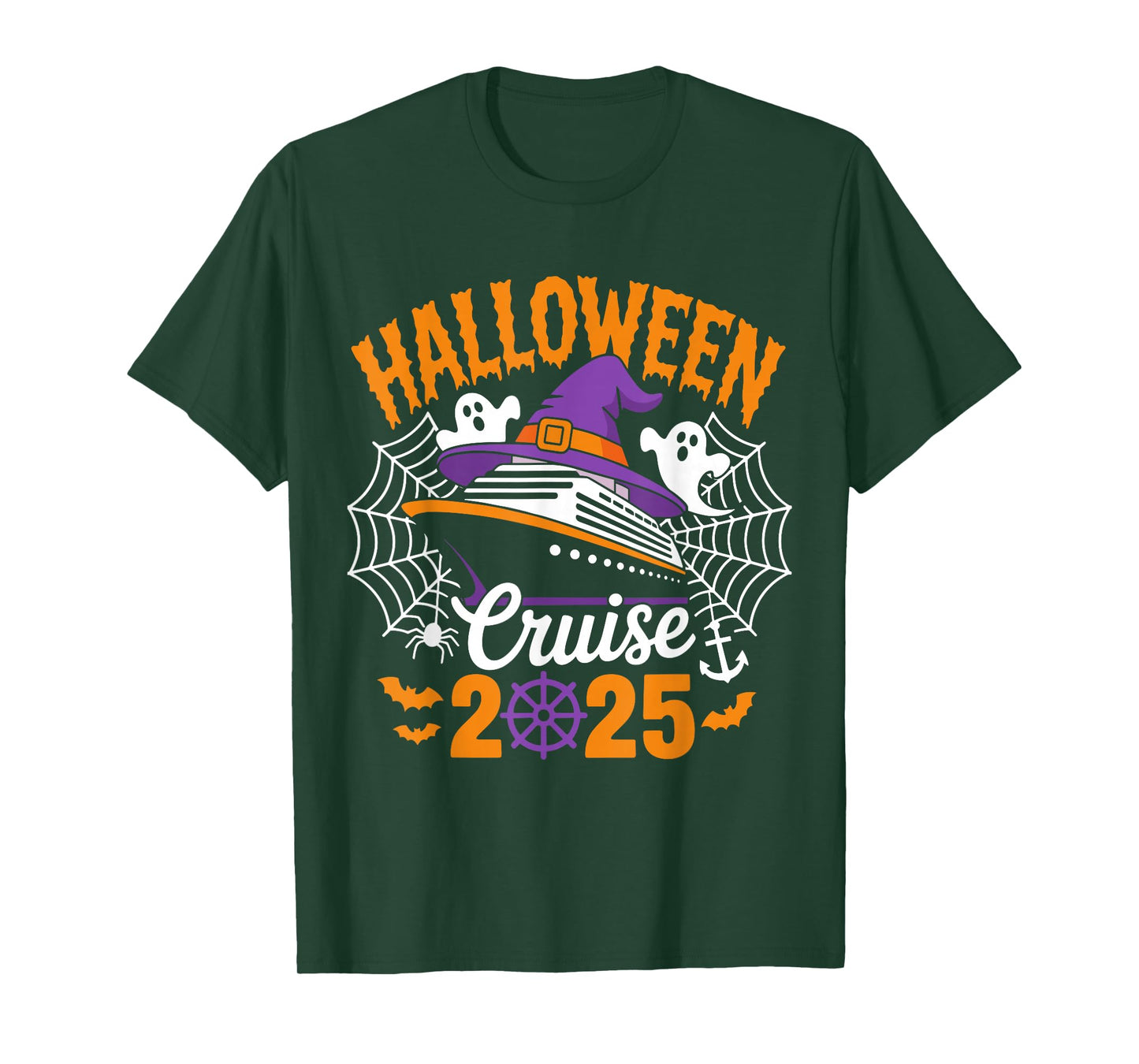 Retro Halloween Cruise 2025 Matching Family Halloween Trip T-Shirt
