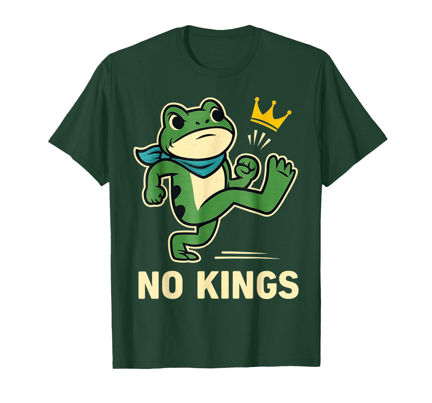 No Kings Humor Portland Frog Protest for Men Women T-Shirt