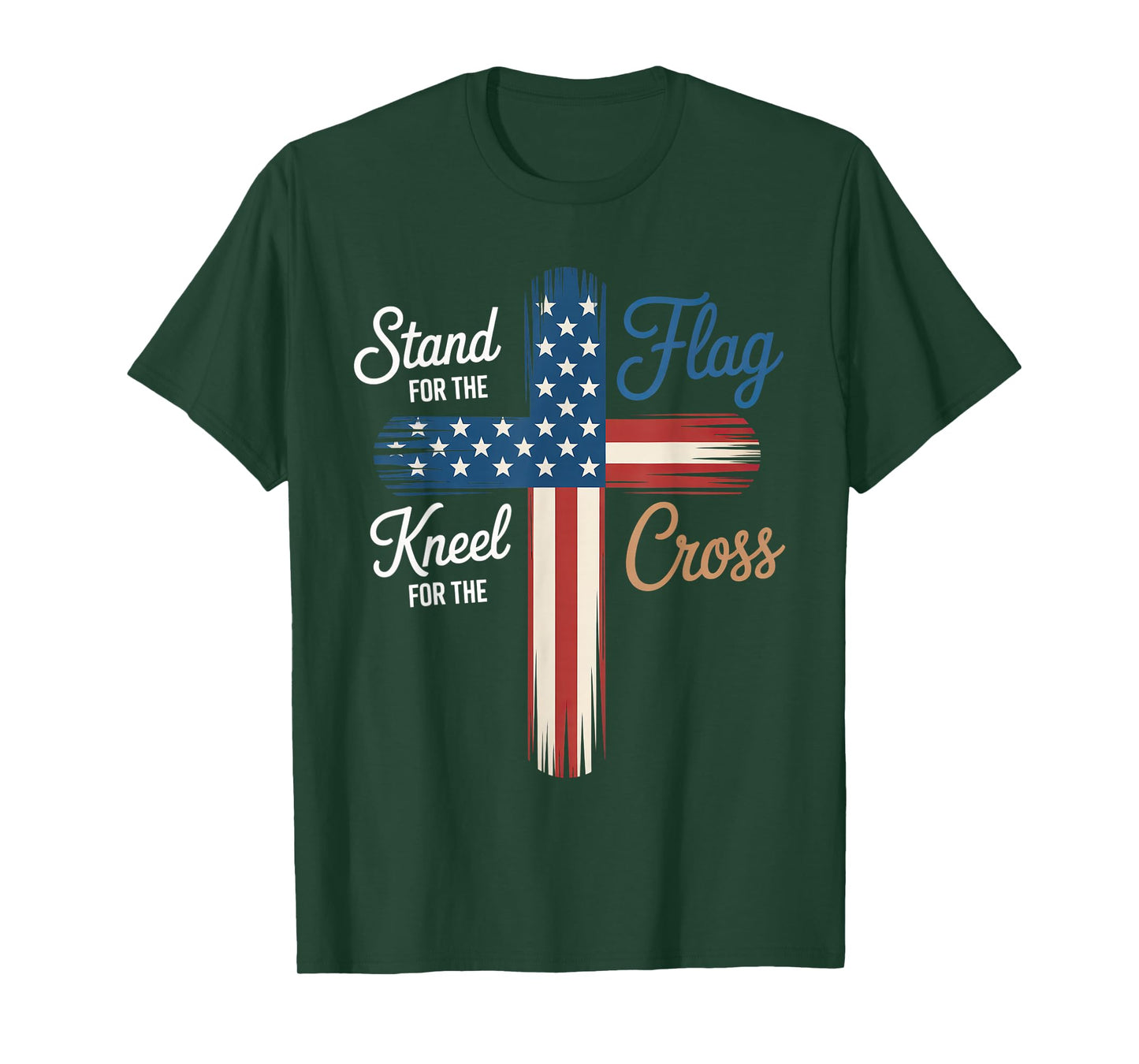 USA Flag Religious Quote 4th of July Christian Faith T-Shirt