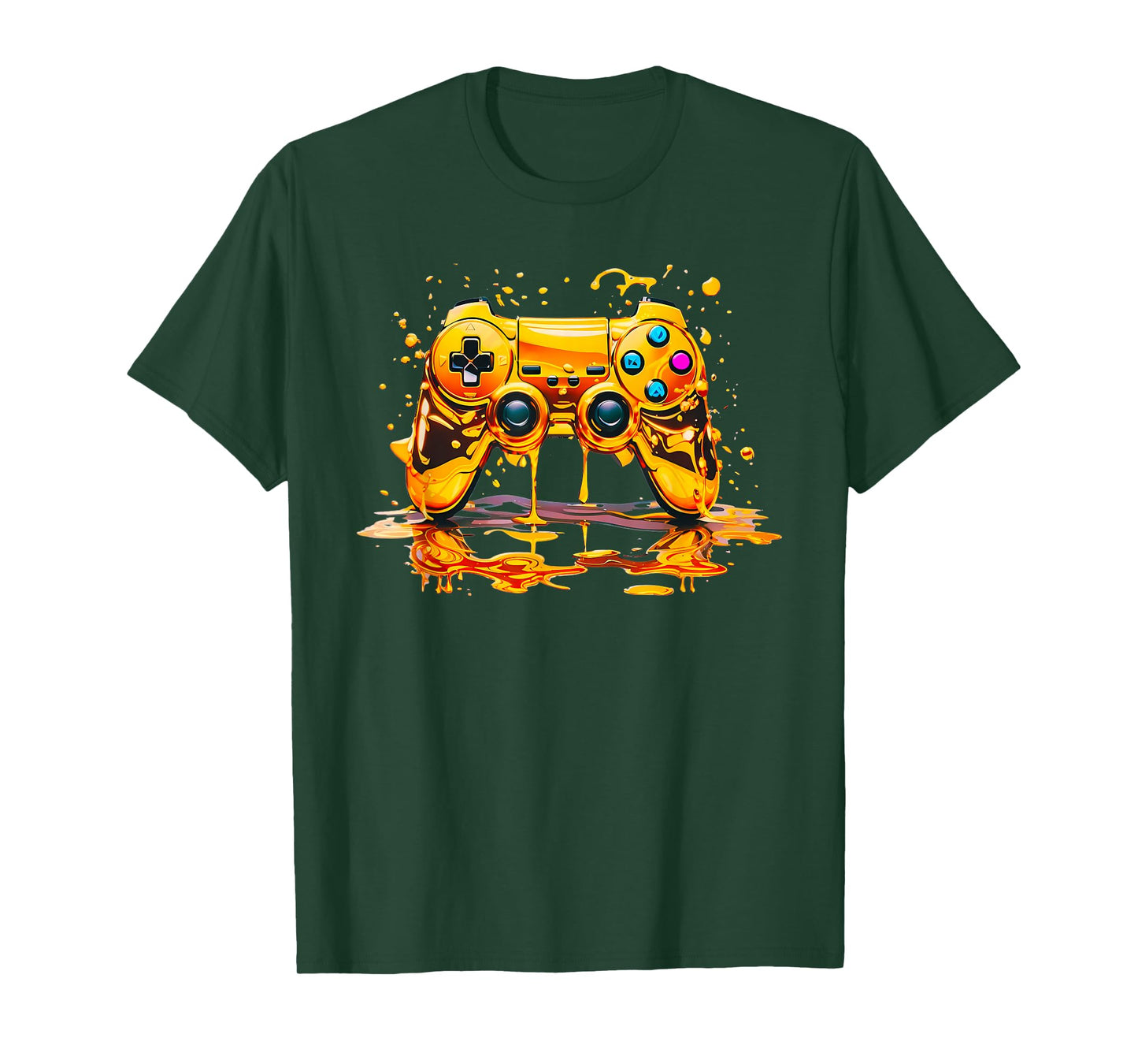 Gold Drip Video Game Controller Respect The Drip Gamer Gifts T-Shirt