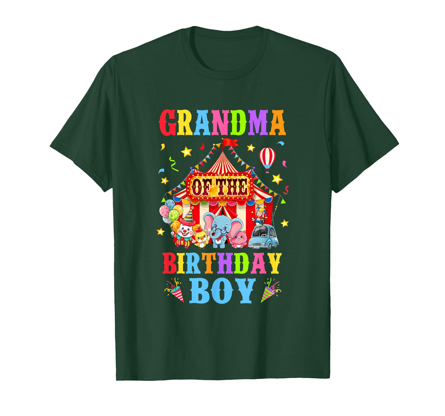 Grandma Of The Birthday For Boy Circus Carnival Theme Party T-Shirt