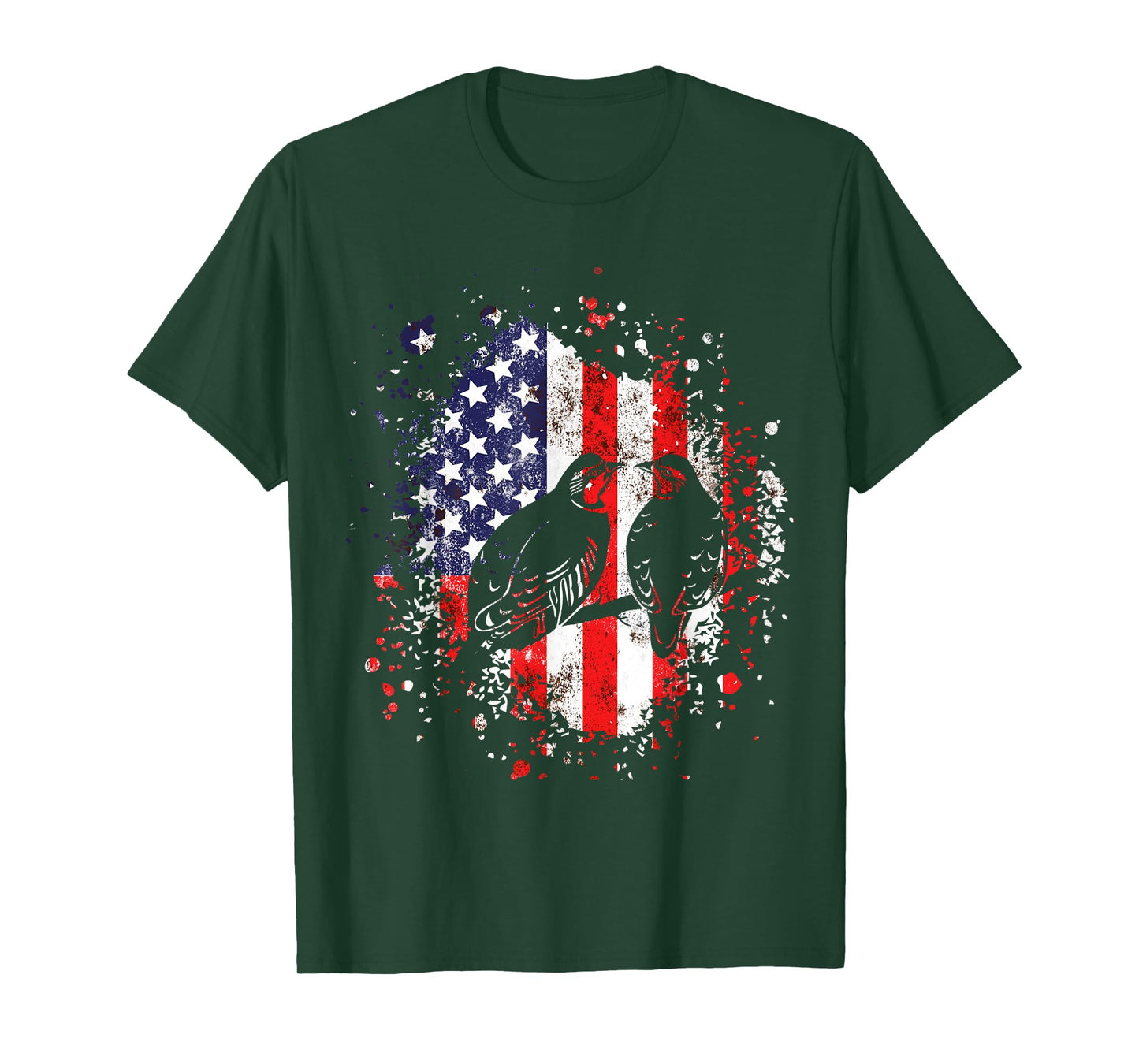 Chukar Hunting Patriotic American Flag partridge Lover T-Shirt for Women Kids Men