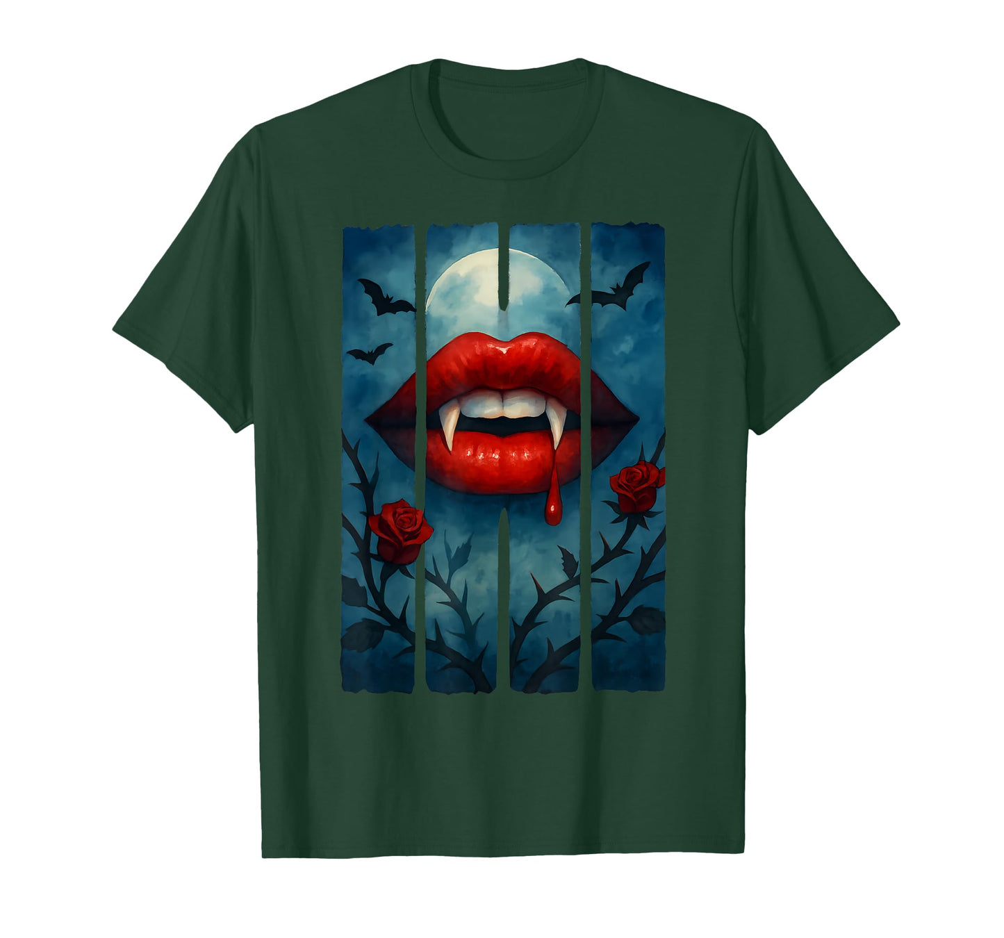 Vampire Lips Halloween Women T-Shirt