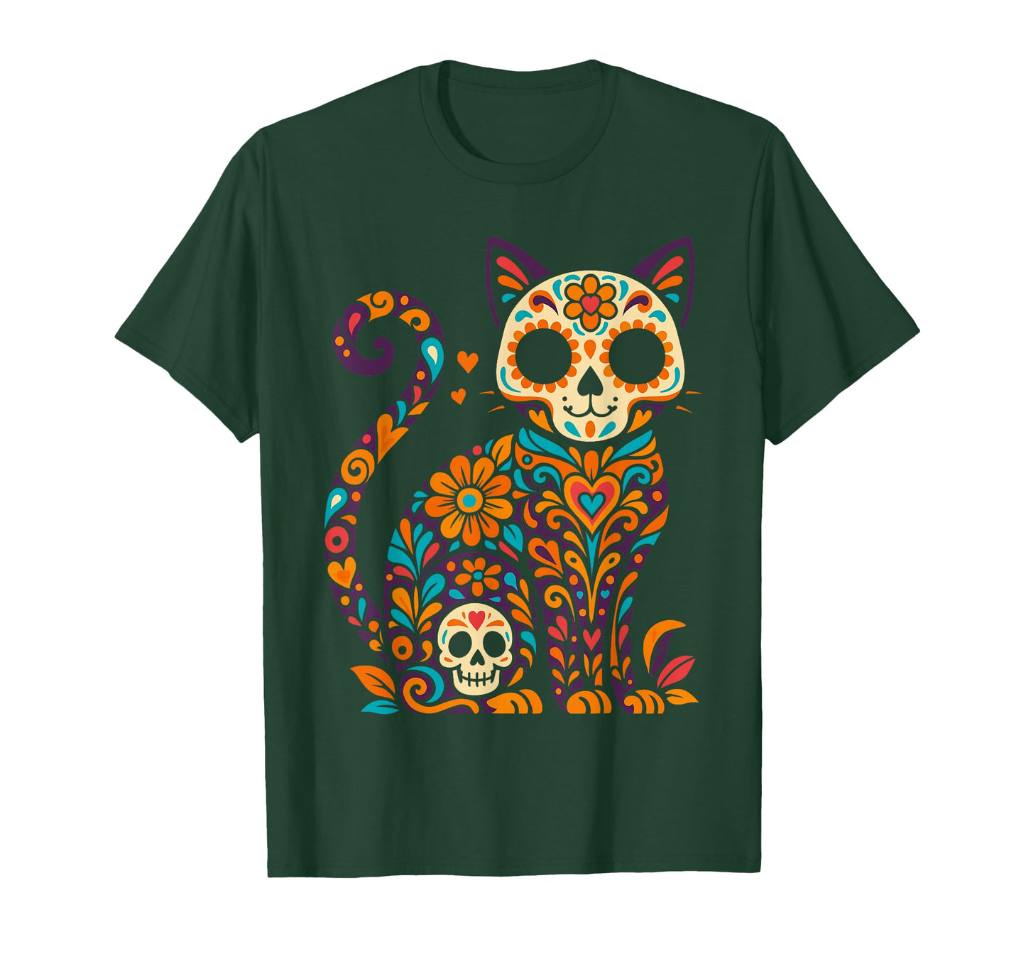 Dia De Los Muertos Cat Sugar Skull Shirt, Day of Dead T-Shirt