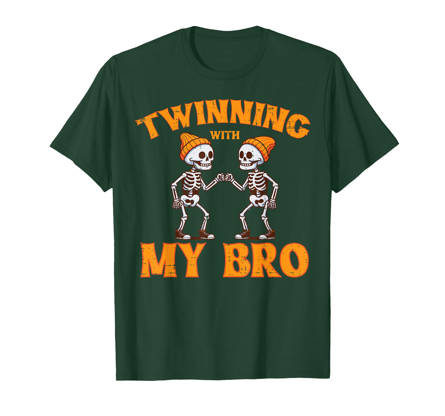 Twinning With My Bro Twin Brothers Halloween Kids Boys T-Shirt