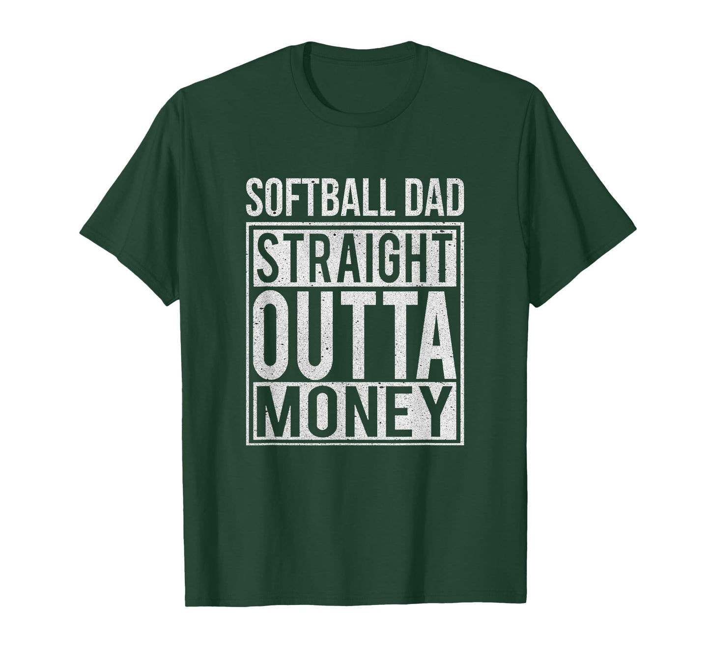 Softball Dad Straight Outta Money T-Shirt I Funny Pitch Gift T-Shirt