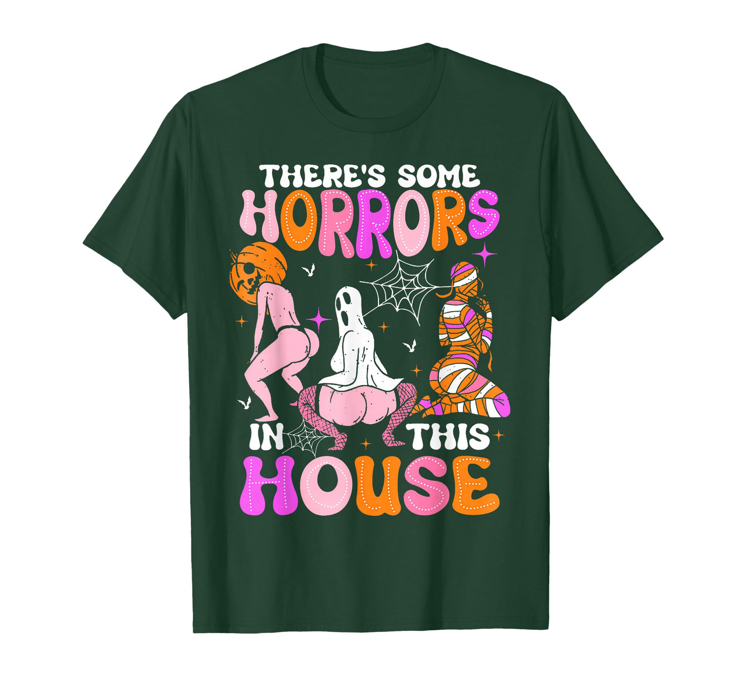 There's Some Horrors In This House Funny Horror Characters T-Shirt