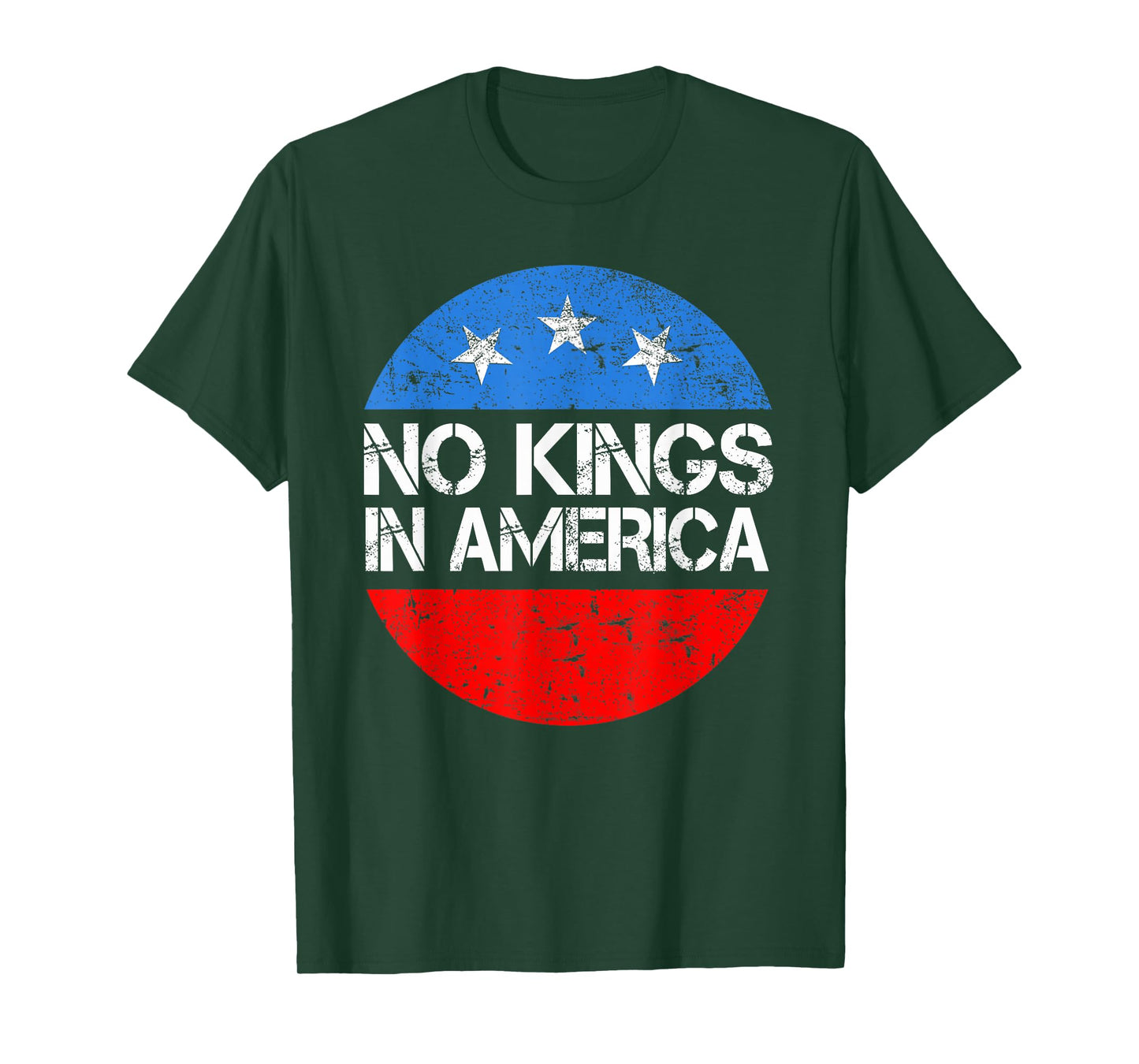 No Kings in America Vintage Patriotic No Kings T-Shirt