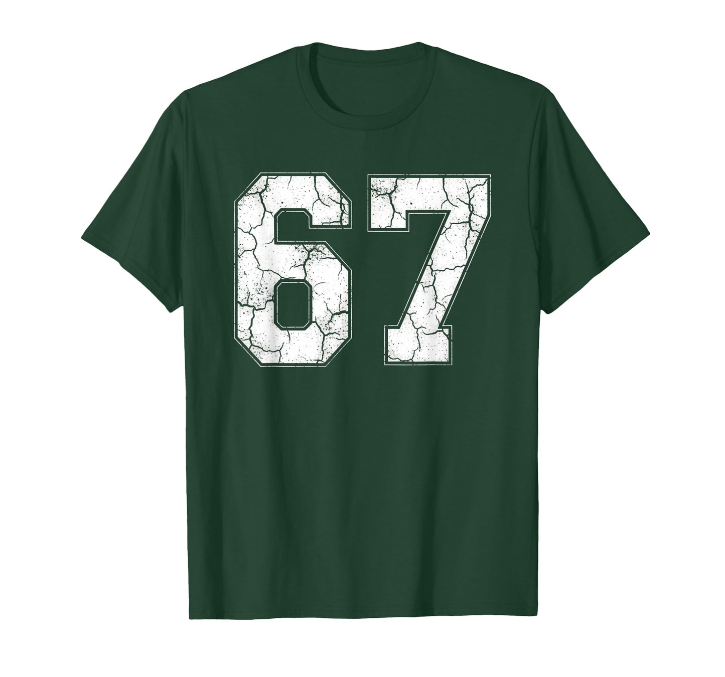 Distressed Number 67 Jersey Player Six Seven Meme T-Shirt