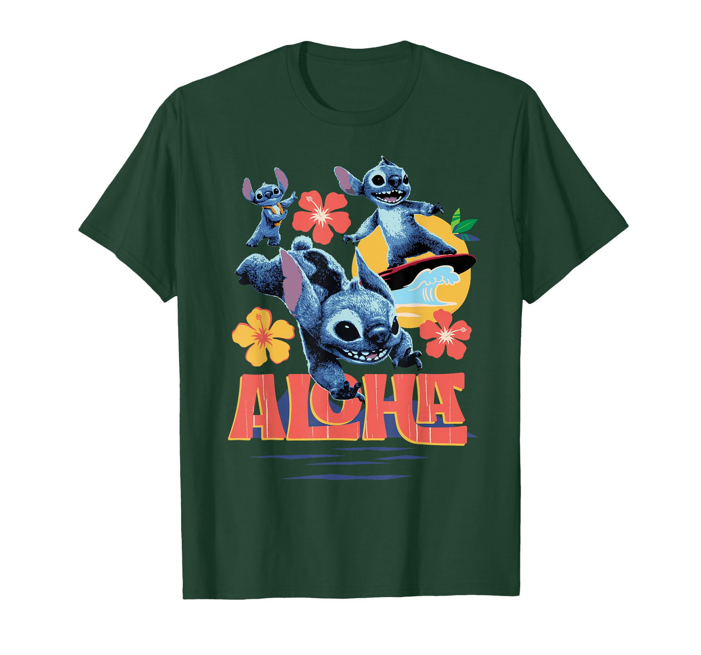 Disney Lilo & Stitch Live-Action Movie Tropical Aloha Stitch T-Shirt