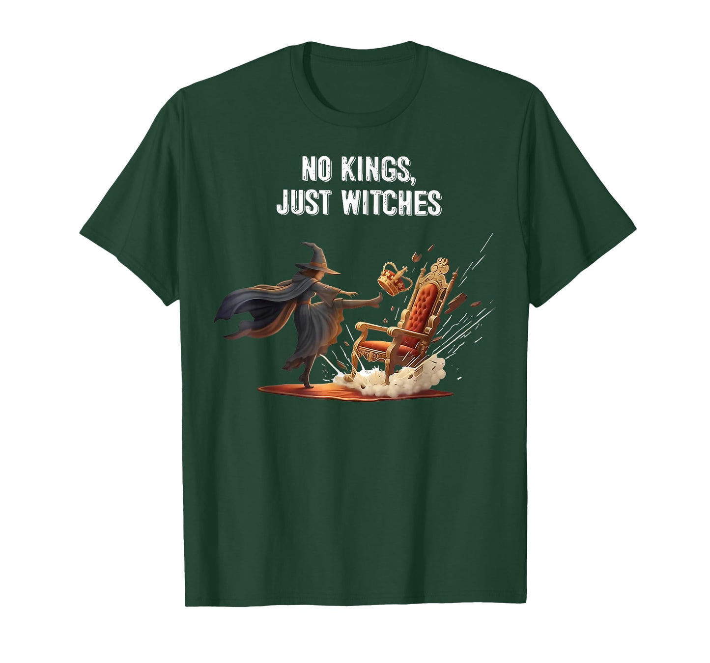 No Kings Just Witches Funny Witchcore Halloween Art T-Shirt
