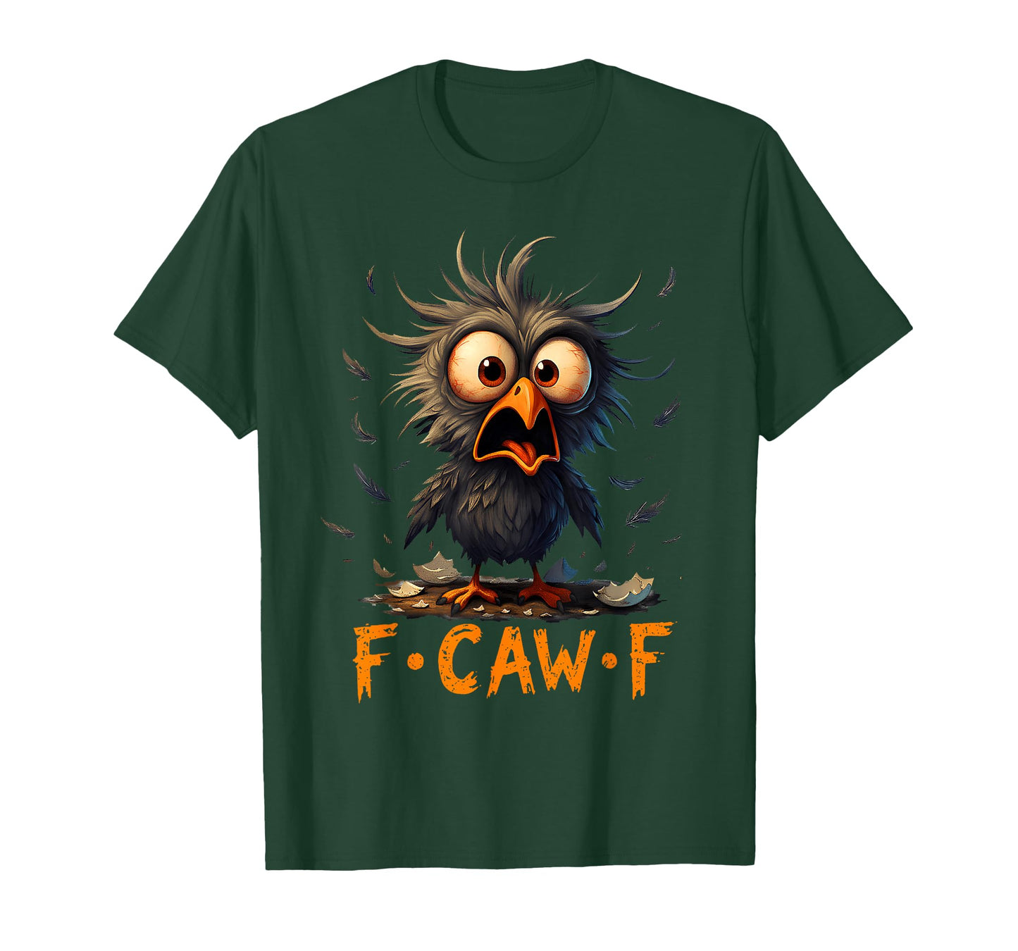 Funny F-Caw-F Black Crow FCawF Humor Quote Bird Meme T-Shirt