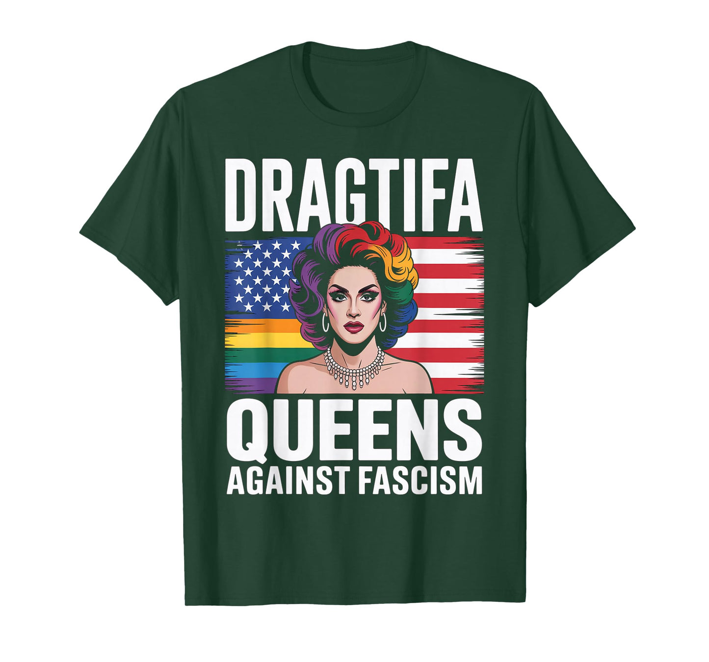 Dragtifa Drag Queens Against Fascism Resist No Kings LGBTQ T-Shirt